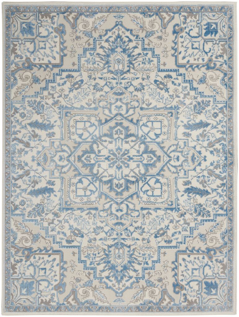 Elation 4' x 6' Indoor Rug In Ivory Blue