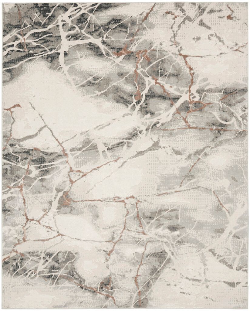 Elation 7'10" x 9'10" Modern Indoor Rug In Ivory Grey