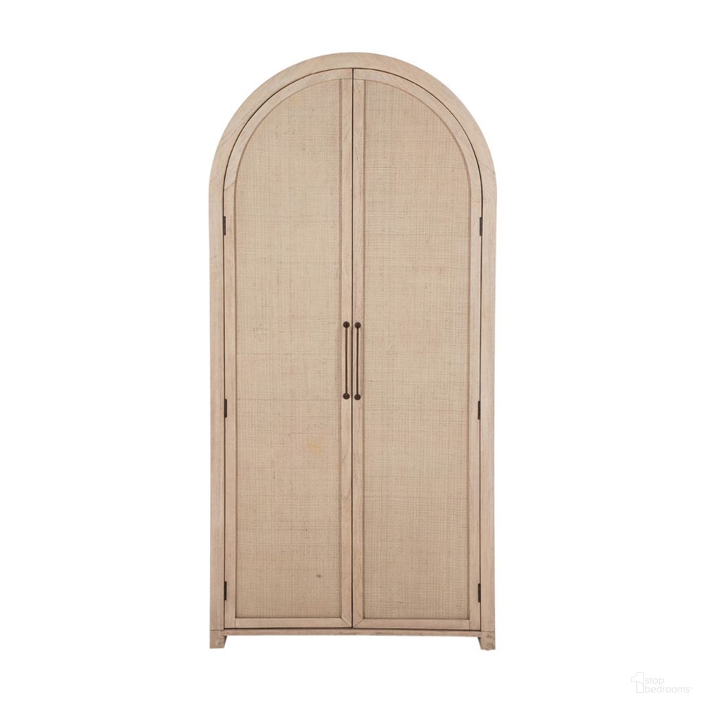 The appearance of Elba Cabinet In Blonde Natural and Antique Bronze designed by Gabby in the transitional interior design. This blonde natural/antique bronze piece of furniture was selected by 1StopBedrooms from Elba Collection to add a touch of cosiness and style into your home. Sku: SCH-170430. Material: Mindi Veneer.
