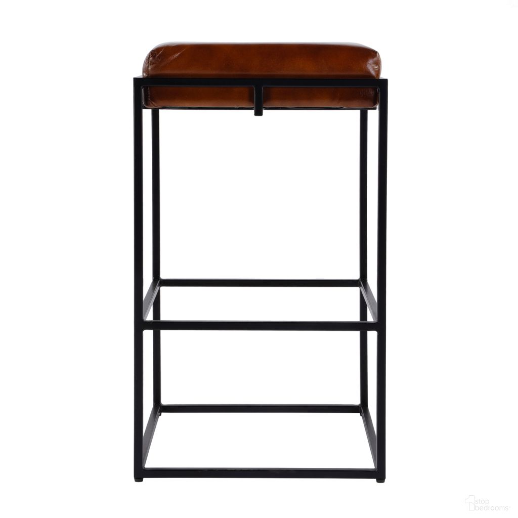 The appearance of Eldridge 31 Inch Leather and Iron Backless Bar Height Stool with Footrest In Brown and Black designed by Butler Specialty Company in the industrial interior design. This brown/black piece of furniture  was selected by 1StopBedrooms from Eldridge Collection to add a touch of cosiness and style into your home. Sku: 5886344. Material: Iron.