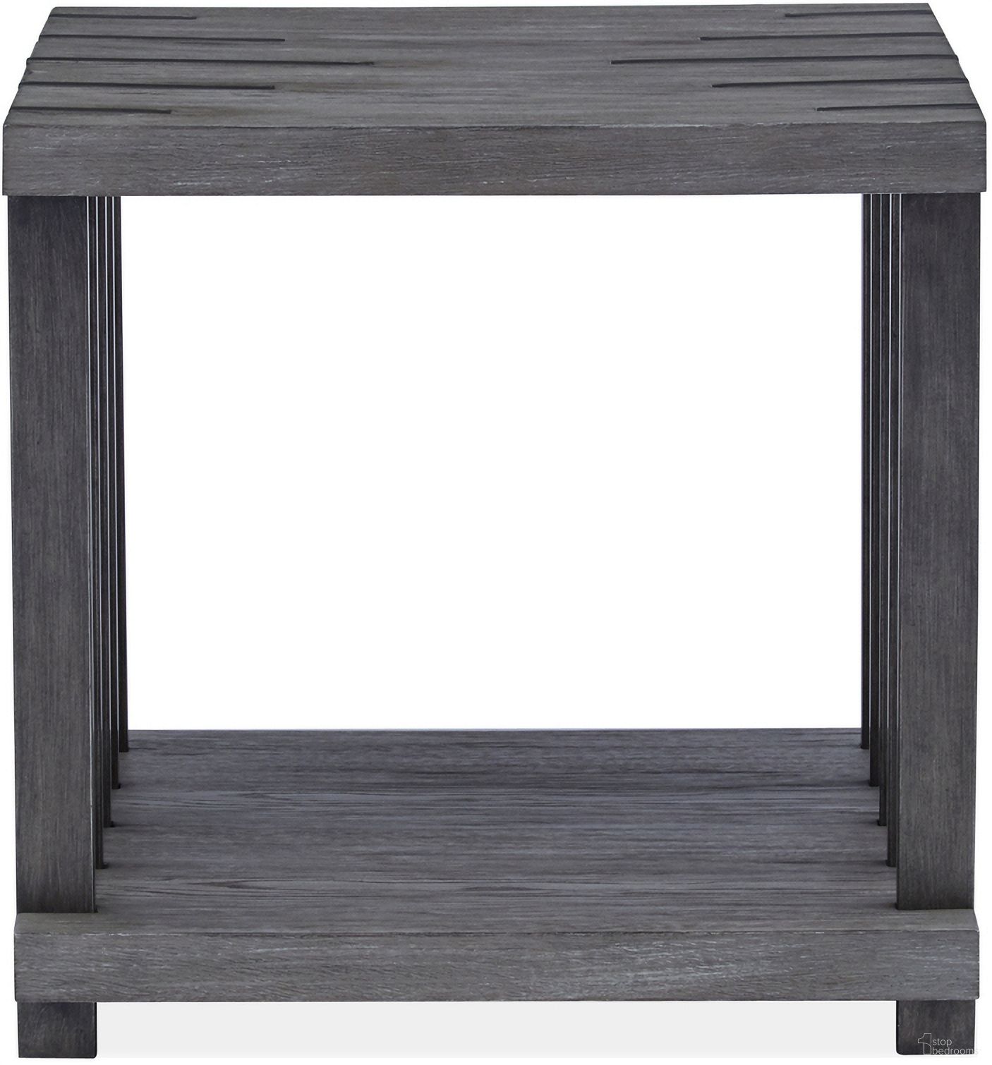 The appearance of Eldridge Rectangular End Table In Weathered Gravel designed by Magnussen in the industrial interior design. This gravel piece of furniture  was selected by 1StopBedrooms from Eldridge Collection to add a touch of cosiness and style into your home. Sku: T4917-03. Material: Oak Veneer.