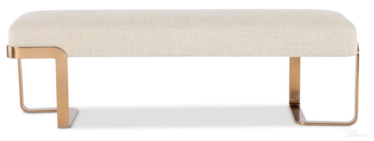 Eleana Bed Bench In Beige and Bronze
