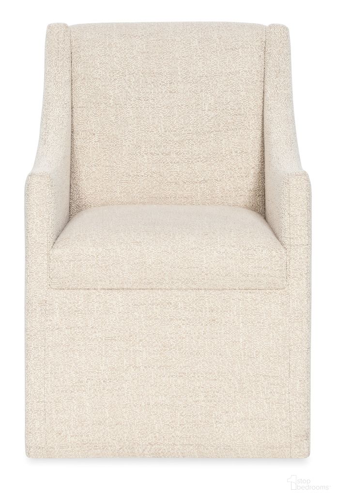 The appearance of Eleana Castered Arm Chair In Beige designed by Hooker in the transitional interior design. This beige piece of furniture was selected by 1StopBedrooms from Eleana Collection to add a touch of cosiness and style into your home. Sku: 7252-75800-405. Material: Wood. Chair Type: Arm Chair.
