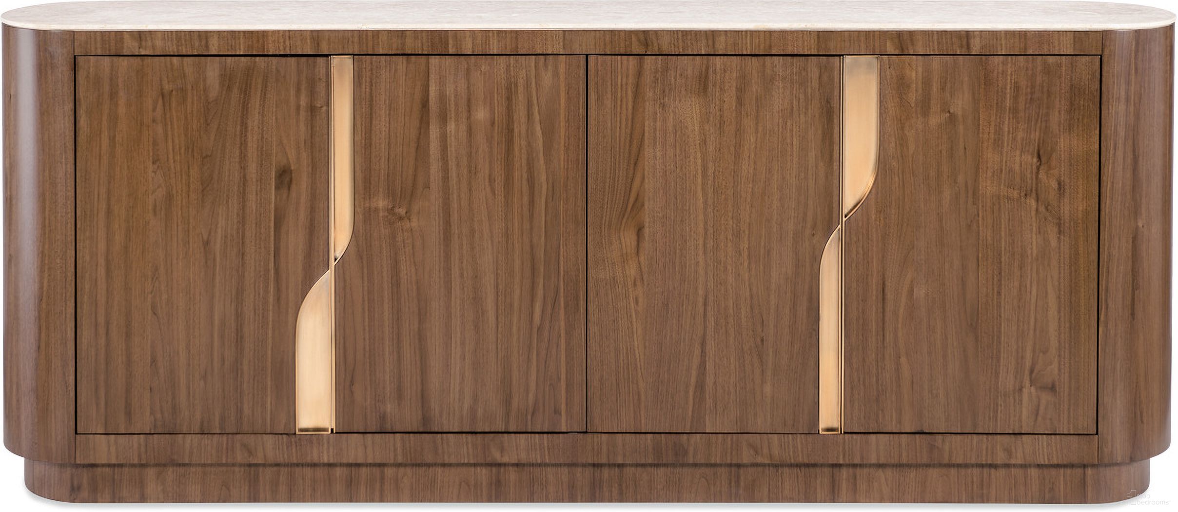 Eleana Credenza In Walnut and Beige