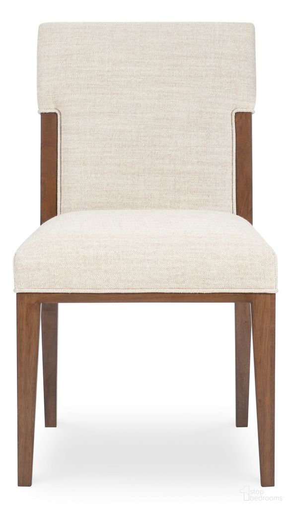 Eleana Dining Chair In Walnut and Beige