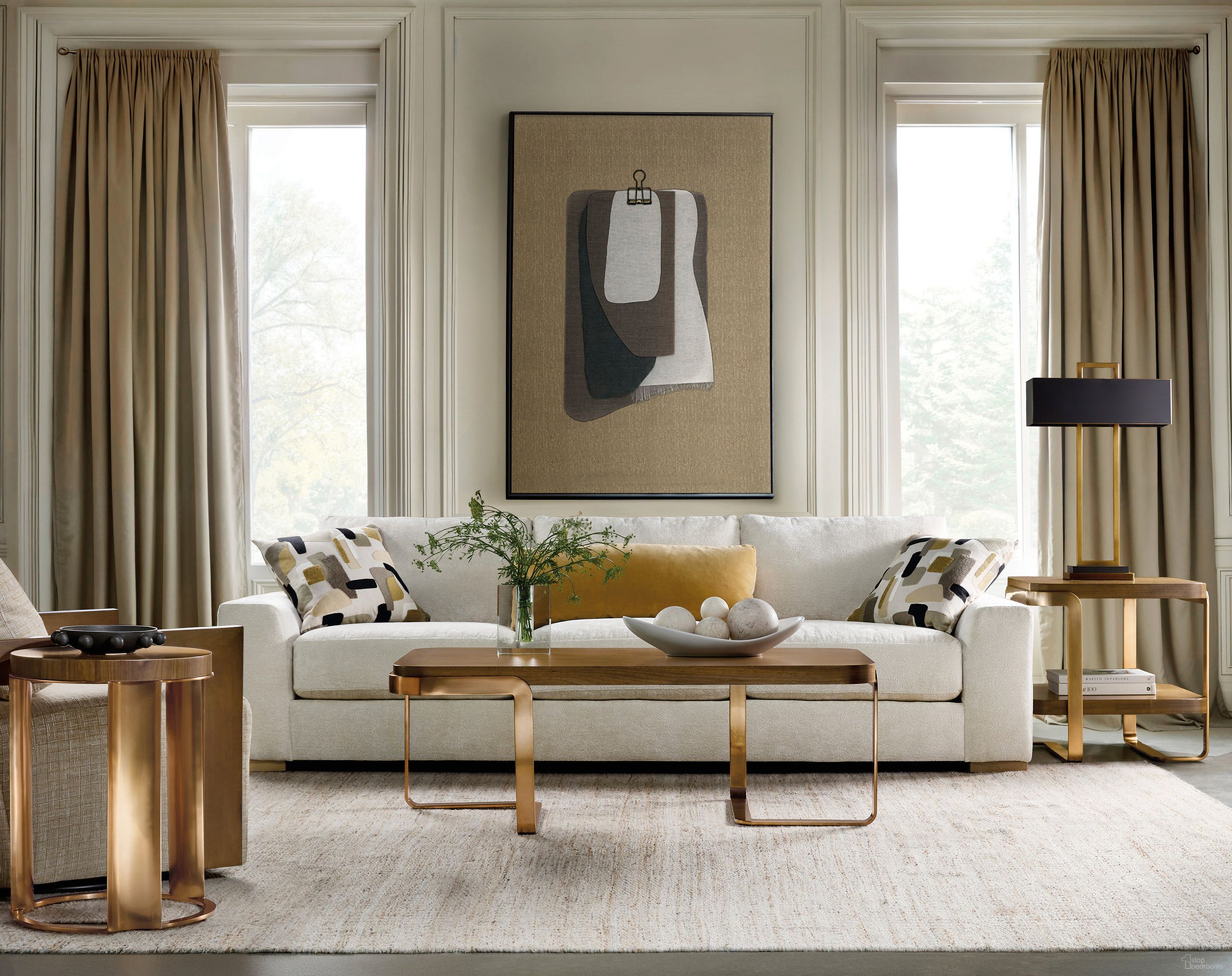 The appearance of Eleana Occasional Table Set In Walnut and Bronze designed by Hooker in the transitional interior design. This walnut and bronze piece of furniture was selected by 1StopBedrooms from Eleana Collection to add a touch of cosiness and style into your home. Sku: 7252-80310-85;7252-80313-85. Material: Metal.