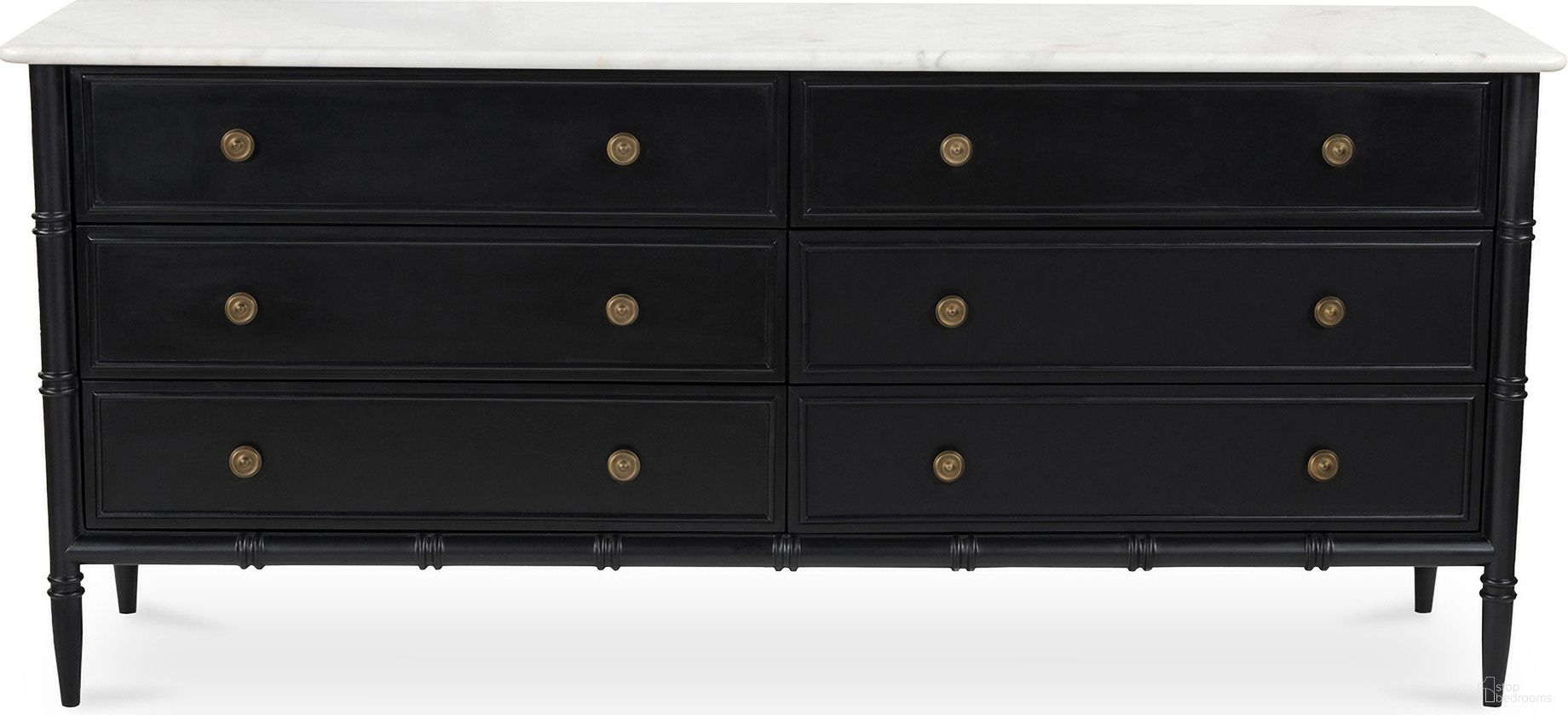 Eleanor 6 Drawer Dresser In Black