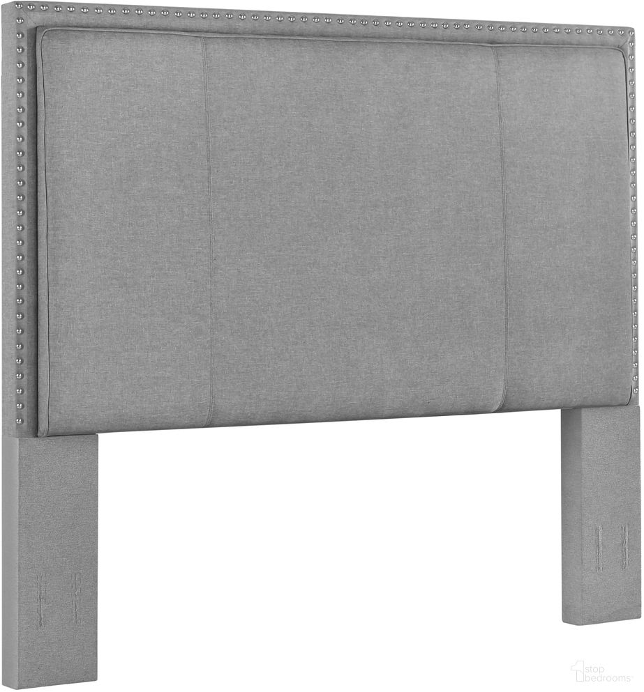 The appearance of Eleanor Full/Queen Headboard In Gray designed by Fashion Bed Group in the modern / contemporary interior design. This gray piece of furniture  was selected by 1StopBedrooms from Eleanor Collection to add a touch of cosiness and style into your home. Sku: 500115. Material: Wood. Bed Size: Full.