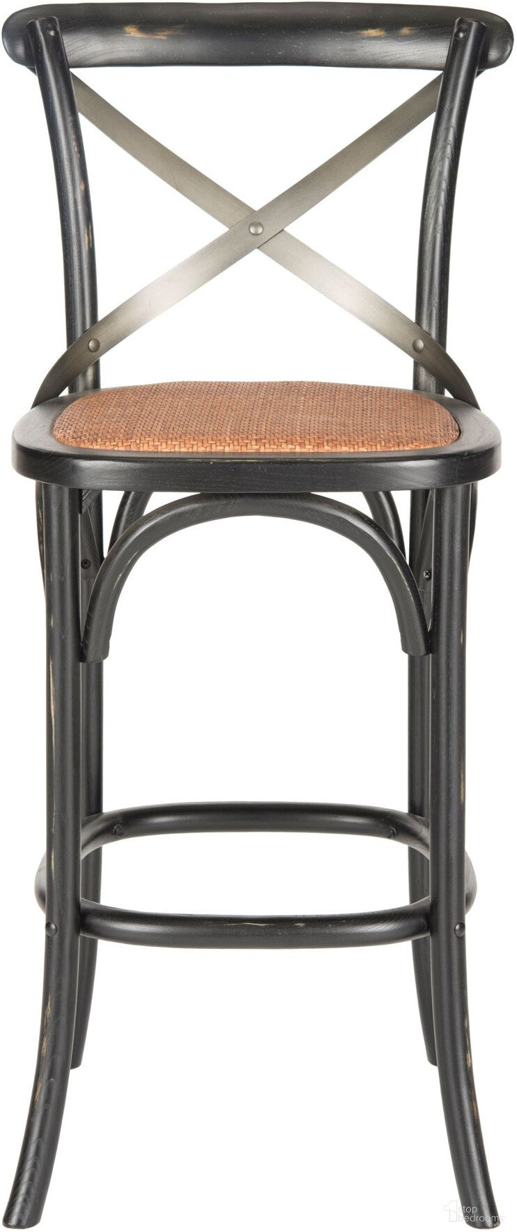 The appearance of Eleanor Hickory and Medium Brown X-Back Bar Stool designed by Safavieh in the traditional interior design. This black piece of furniture was selected by 1StopBedrooms from Eleanor Collection to add a touch of cosiness and style into your home. Sku: AMH9503B. Material: Stainless Steel.