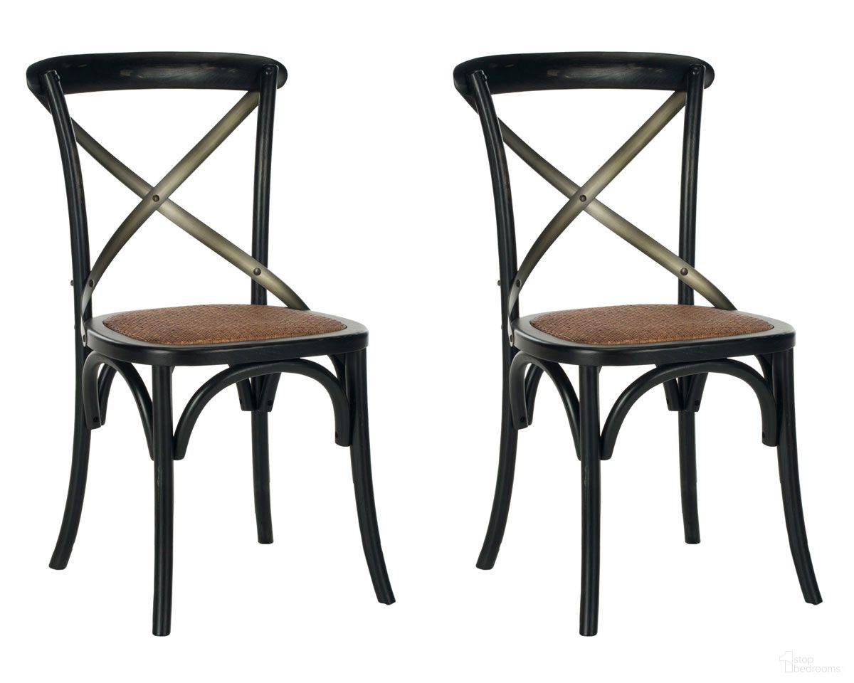 The appearance of Eleanor Hickory and Medium Brown X-Back Farmhouse Side Chair Set of 2 designed by Safavieh in the modern / contemporary interior design. This black piece of furniture was selected by 1StopBedrooms from Eleanor Collection to add a touch of cosiness and style into your home. Sku: AMH9501B-SET2. Material: Stainless Steel. Chair Type: Side Chair.