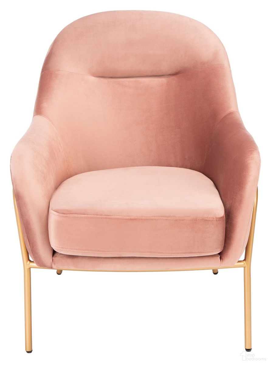 The appearance of Eleazer Velvet Accent Chair in Dusty Rose designed by Safavieh in the modern / contemporary interior design. This dusty rose piece of furniture was selected by 1StopBedrooms from Eleazer Collection to add a touch of cosiness and style into your home. Sku: ACH6202C. Material: Wood.