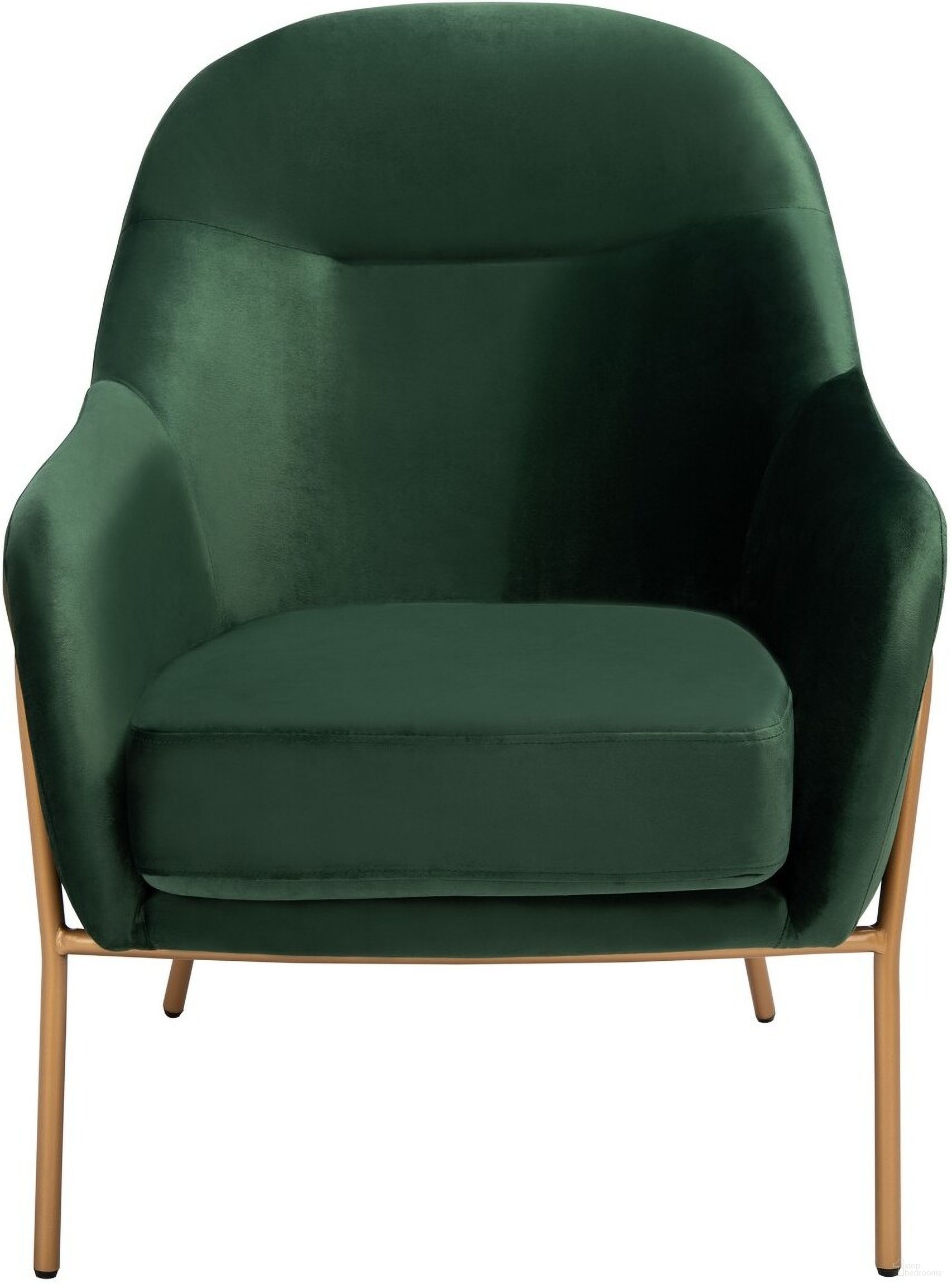Eleazer Velvet Accent Chair in Green