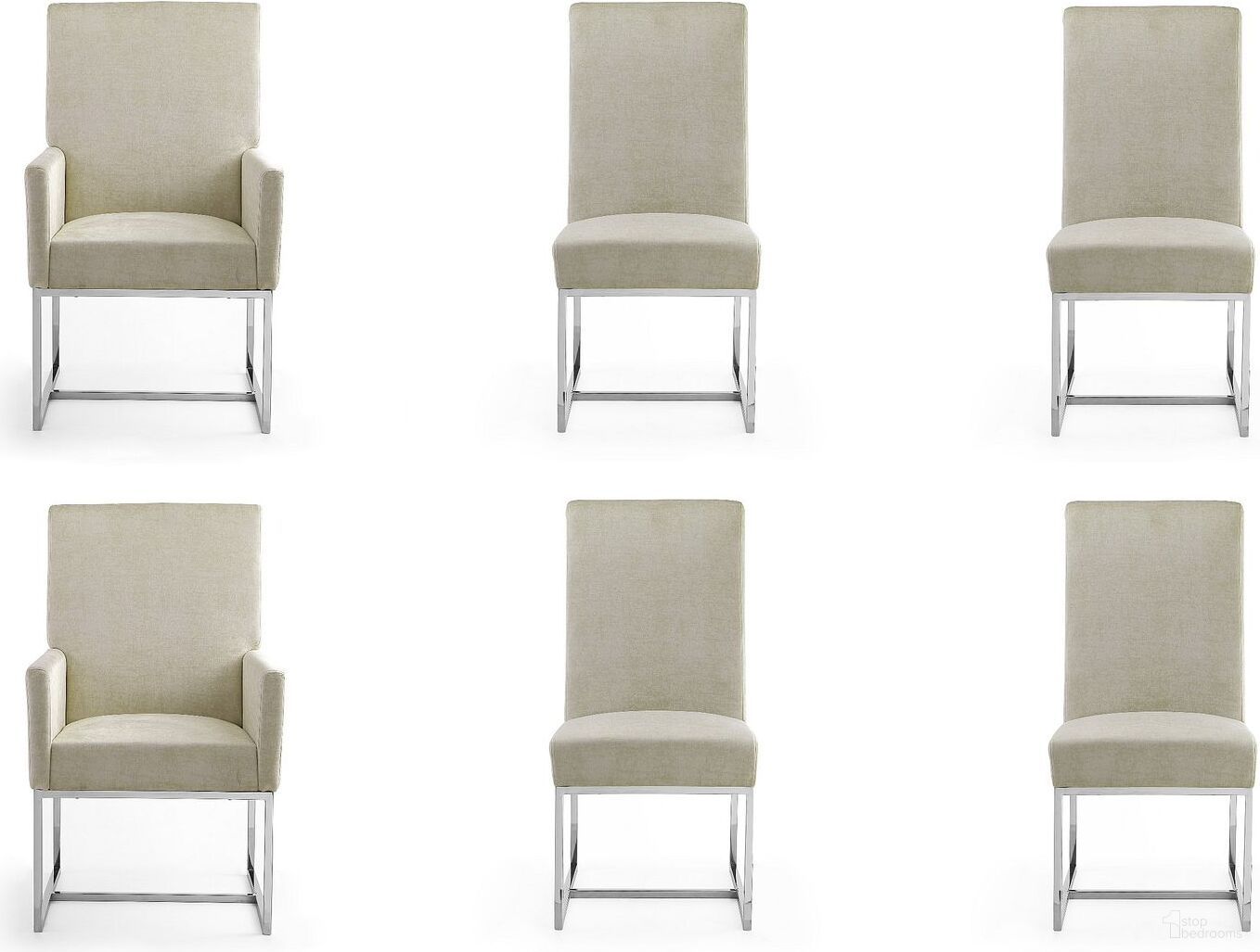 The appearance of Element 6-Piece Dining Chairs in Champagne designed by Manhattan Comfort in the modern / contemporary interior design. This champagne piece of furniture was selected by 1StopBedrooms from Element Collection to add a touch of cosiness and style into your home. Sku: DC029-OM;DC029-OM;DC030-OM;DC030-OM;DC030-OM;DC030-OM. Material: Stainless Steel. Chair Type: Arm Chair.