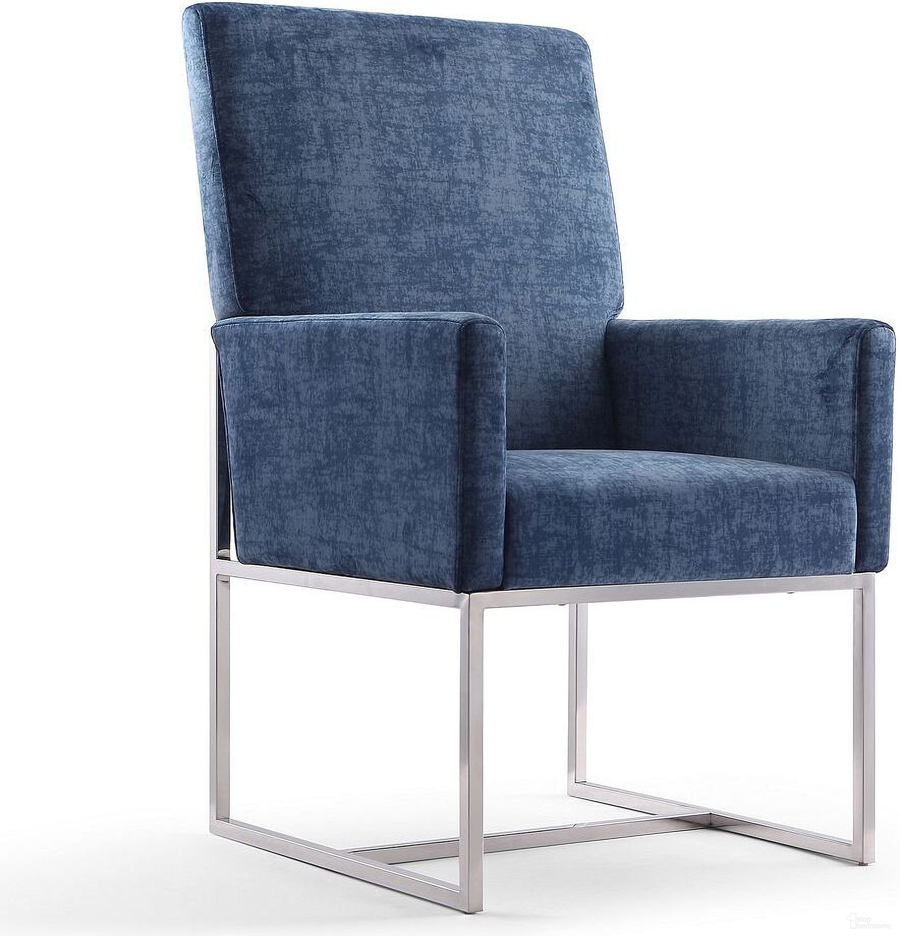 The appearance of Element Dining Armchair in Blue designed by Manhattan Comfort in the modern / contemporary interior design. This blue piece of furniture was selected by 1StopBedrooms from Element Collection to add a touch of cosiness and style into your home. Sku: DC029-BL. Material: Stainless Steel. Chair Type: Arm Chair.