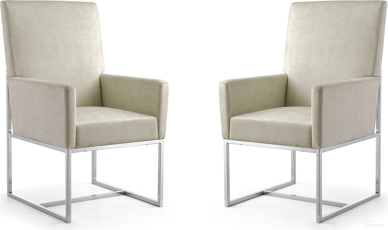 The appearance of Element Dining Armchair in Champagne (Set of 2) designed by Manhattan Comfort in the modern / contemporary interior design. This champagne piece of furniture was selected by 1StopBedrooms from Element Collection to add a touch of cosiness and style into your home. Sku: DC029-OM;DC029-OM. Material: Stainless Steel. Chair Type: Arm Chair.