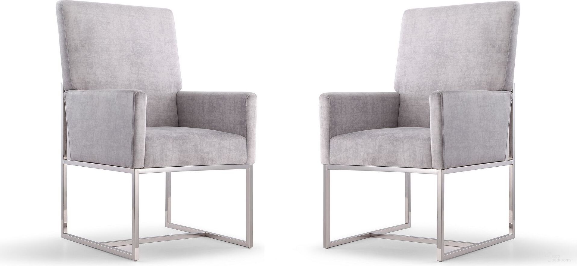 The appearance of Element Dining Armchair in Grey (Set of 2) designed by Manhattan Comfort in the modern / contemporary interior design. This grey piece of furniture was selected by 1StopBedrooms from Element Collection to add a touch of cosiness and style into your home. Sku: DC029-GY;DC029-GY. Material: Stainless Steel. Chair Type: Arm Chair.