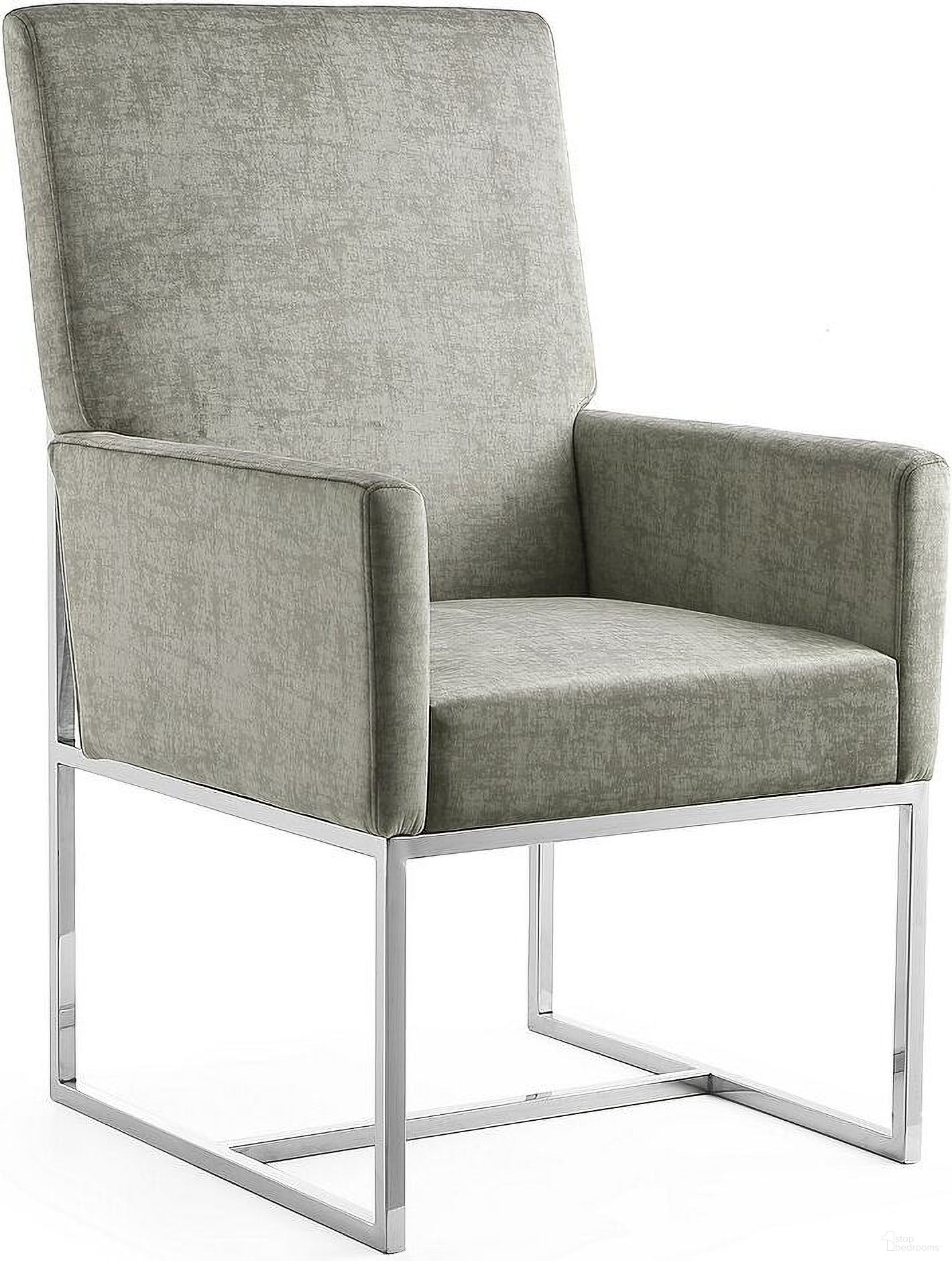 The appearance of Element Dining Armchair in Steel designed by Manhattan Comfort in the modern / contemporary interior design. This steel piece of furniture was selected by 1StopBedrooms from Element Collection to add a touch of cosiness and style into your home. Sku: DC029-ST. Material: Stainless Steel. Chair Type: Arm Chair.