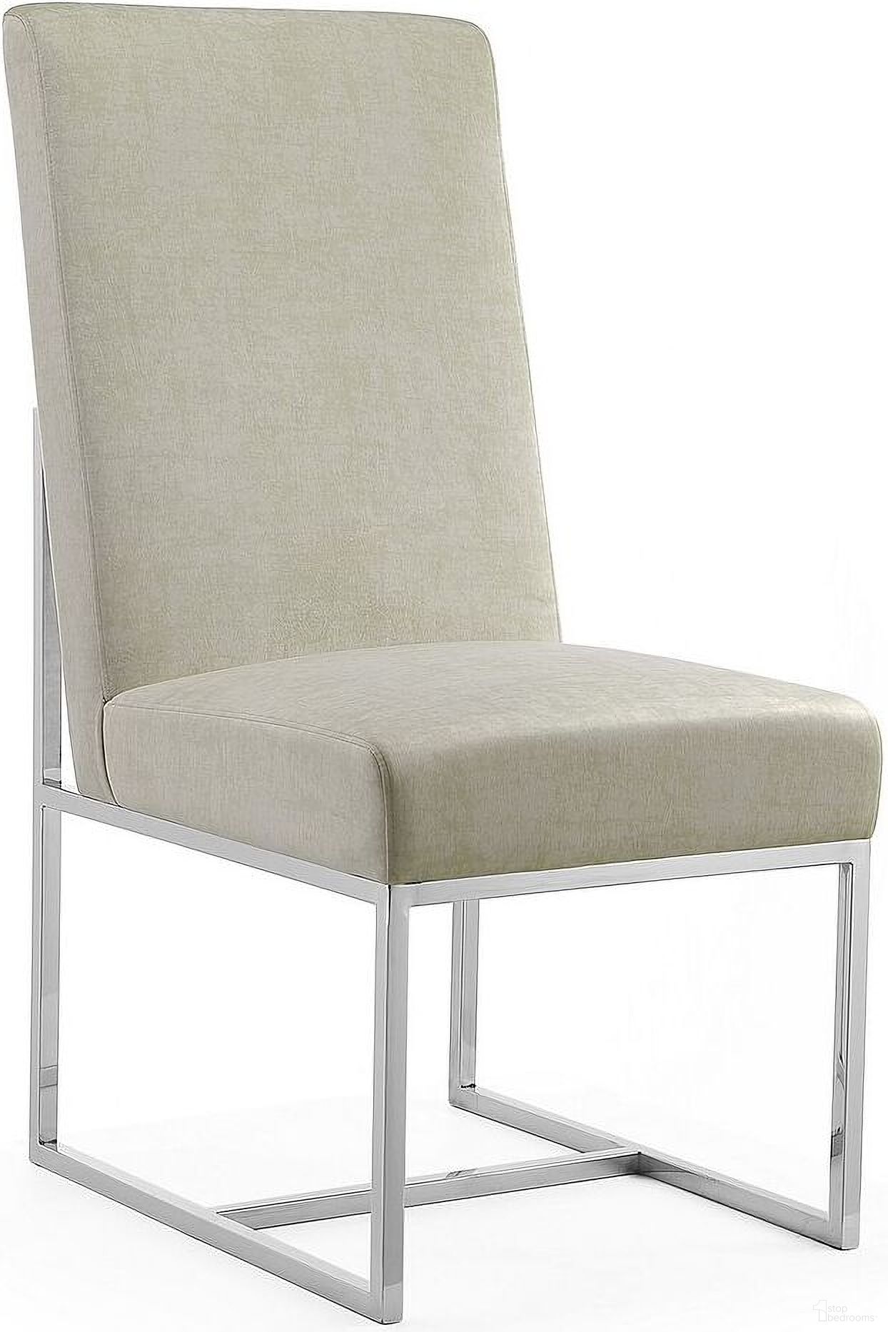 The appearance of Element Velvet Dining Chair in Champagne designed by Manhattan Comfort in the modern / contemporary interior design. This champagne piece of furniture was selected by 1StopBedrooms from Element Collection to add a touch of cosiness and style into your home. Sku: DC030-OM. Material: Stainless Steel. Chair Type: Side Chair.