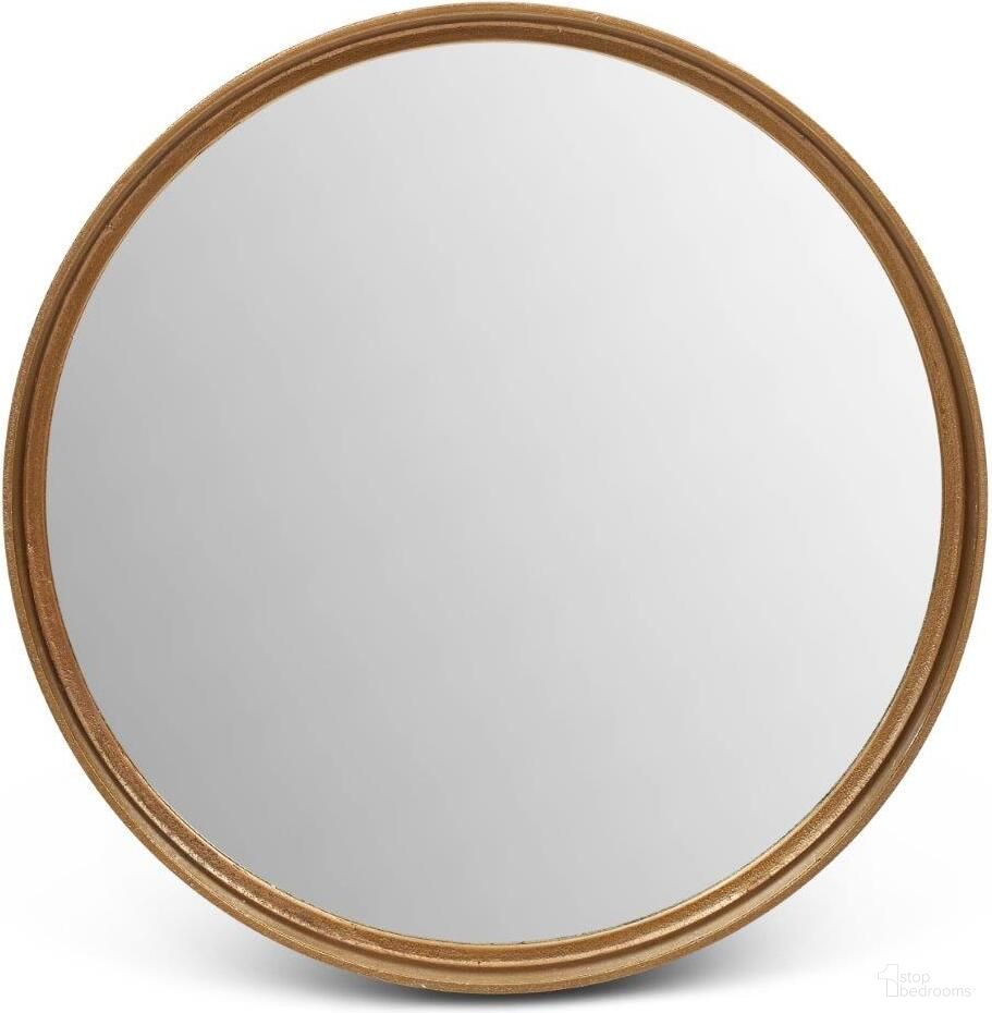 The appearance of Elements 23 Inch Samar Round Mirror In Antique Brass designed by Urbia in the modern / contemporary interior design. This antique brass piece of furniture  was selected by 1StopBedrooms from Elements Collection to add a touch of cosiness and style into your home. Sku: IJ-SAMAR-23-AB. Material: Aluminum.