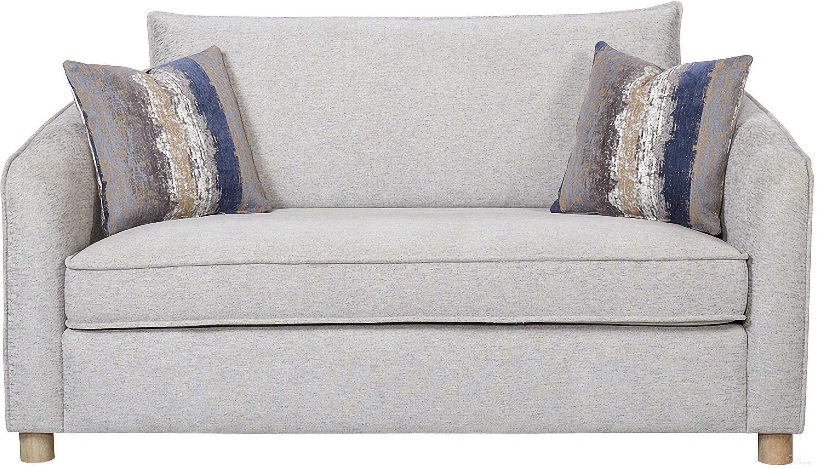 The appearance of Elements Loveseat In Sand designed by Bernell in the transitional interior design. This sand piece of furniture  was selected by 1StopBedrooms from Elements Collection to add a touch of cosiness and style into your home. Sku: 3062-902LS. Material: Polyester.