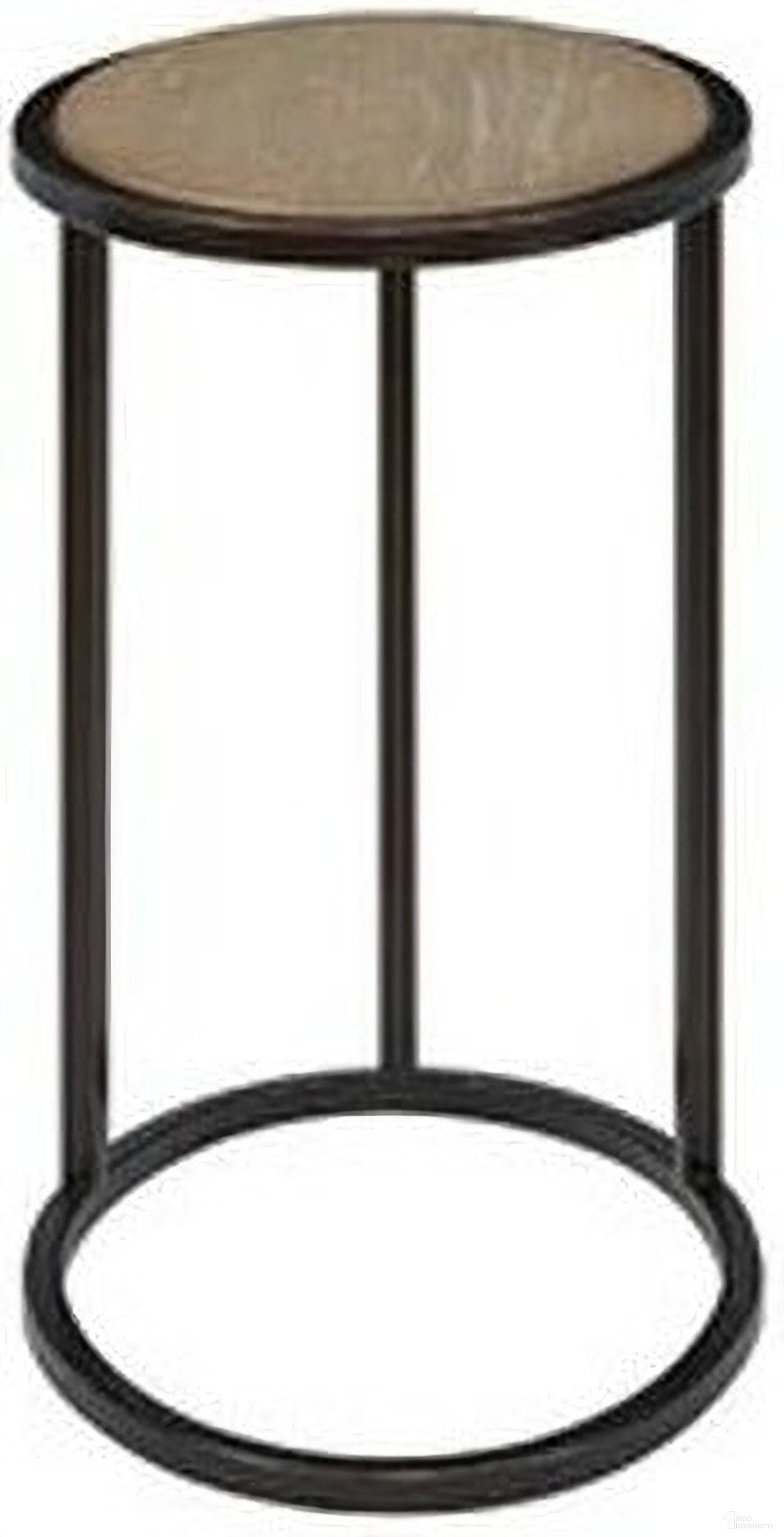 The appearance of Elements Metal And Wood Top Chairside Table In Toffee designed by Bernell in the transitional interior design. This toffee piece of furniture was selected by 1StopBedrooms from Elements Collection to add a touch of cosiness and style into your home. Sku: 3262-012. Material: Wood.