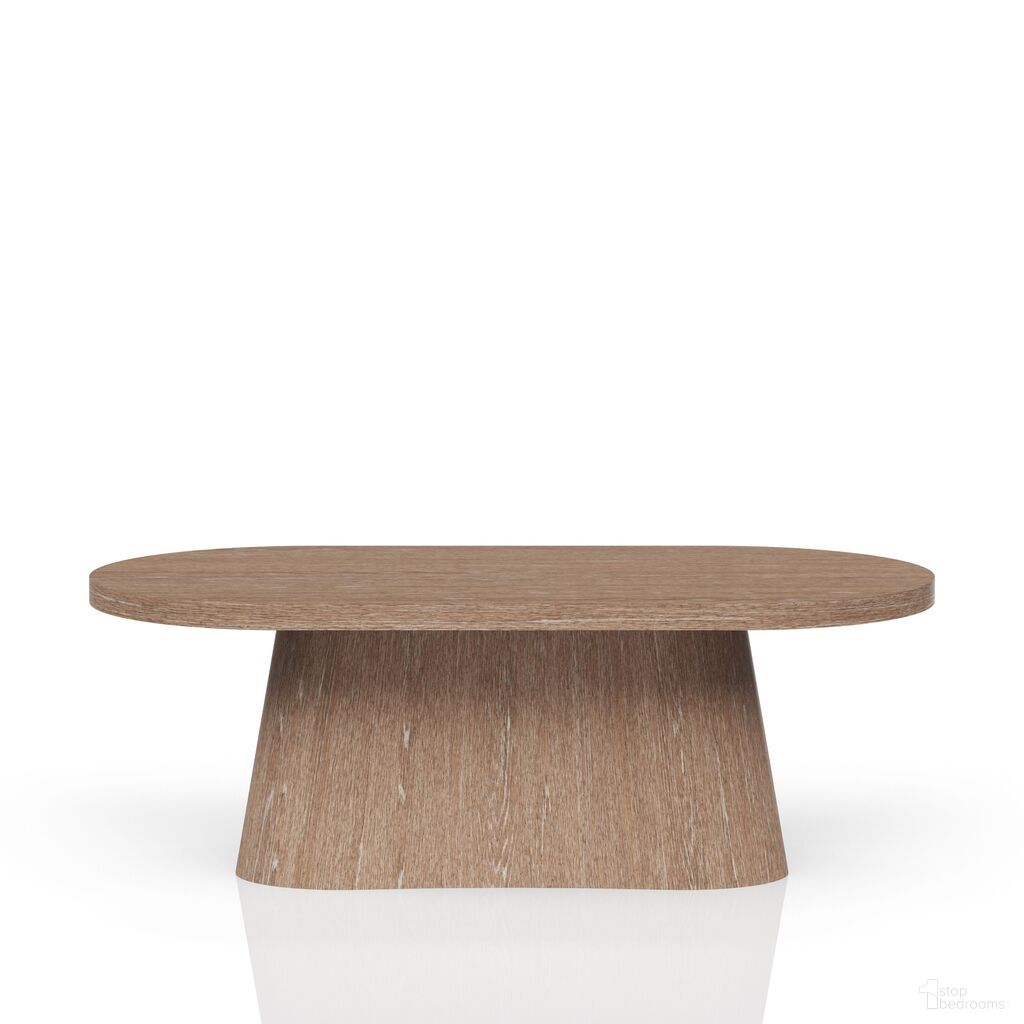 The appearance of Elements Oval Pedestal Table In Cocoa designed by Bernell in the transitional interior design. This cocoa piece of furniture was selected by 1StopBedrooms from Elements Collection to add a touch of cosiness and style into your home. Sku: 3162-500. Table Base Style: Pedestal. Table Top Shape: Oval. Size: 44" x 84". Material: Oak Veneer.