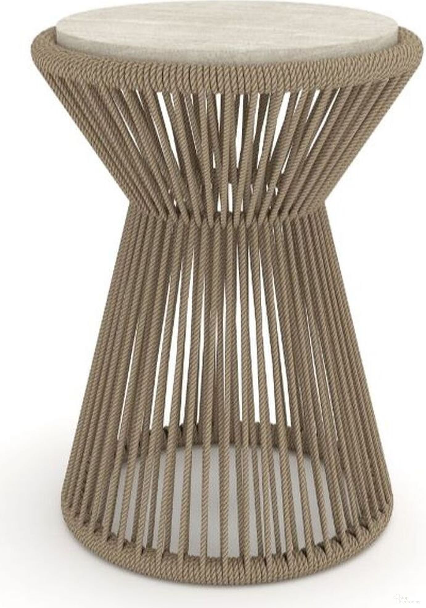 The appearance of Elements Rope Spot Table designed by Bernell in the transitional interior design. This vanilla piece of furniture was selected by 1StopBedrooms from Elements Collection to add a touch of cosiness and style into your home. Sku: 3062-013. Material: Rope.