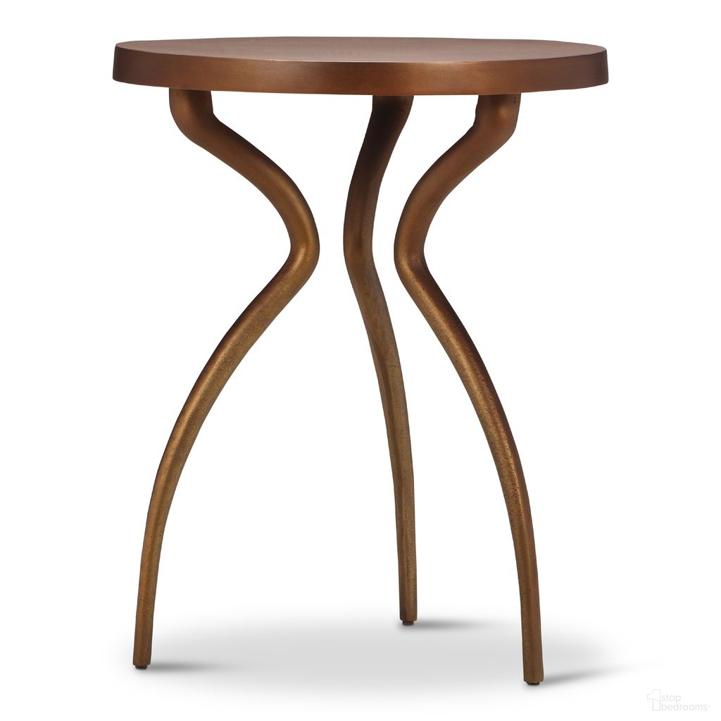 The appearance of Elements Sarp End Table In Antique Brass designed by Urbia in the modern / contemporary interior design. This antique brass piece of furniture was selected by 1StopBedrooms from Elements Collection to add a touch of cosiness and style into your home. Sku: IJ-SARP-ET-AB. Material: Aluminum.