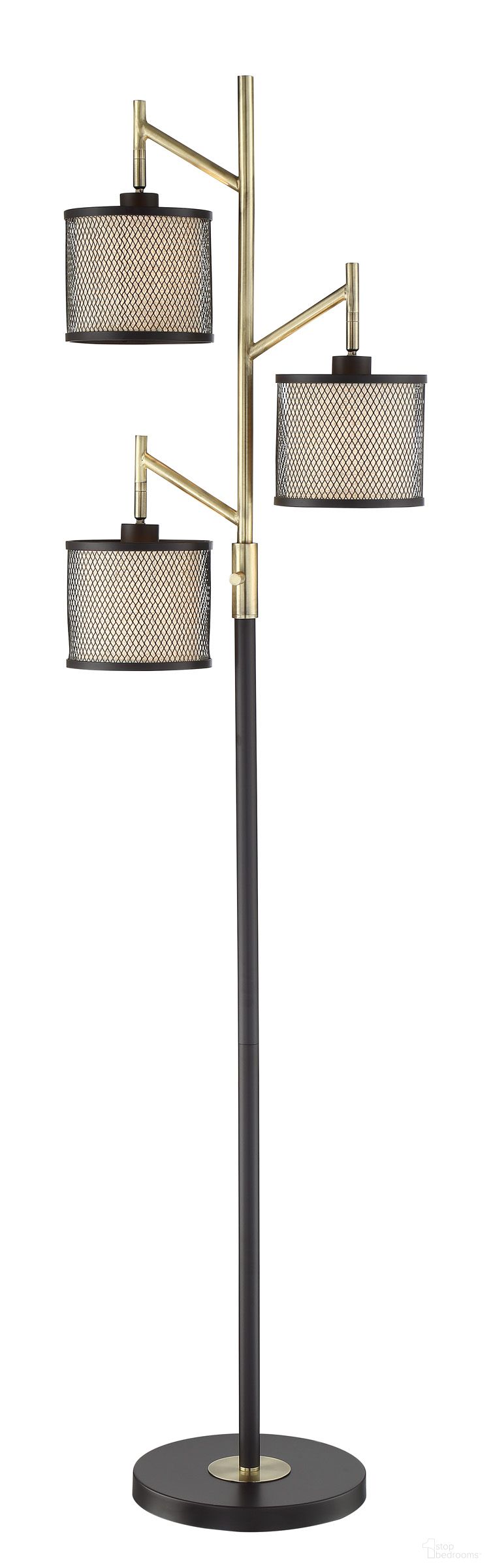 Elena Floor Lamp In Black and Gold