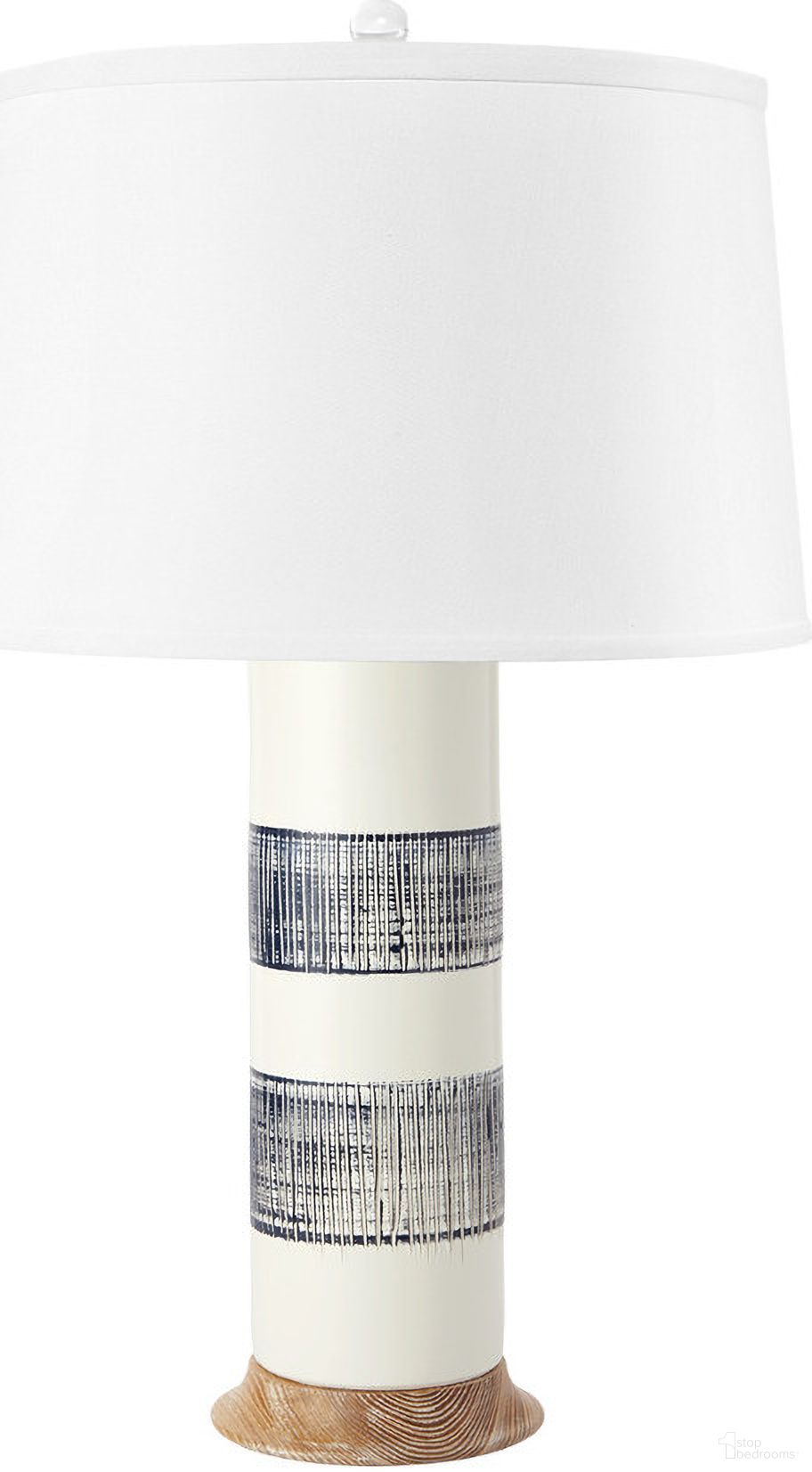 Elena Lamp Without Shade In Blue and White