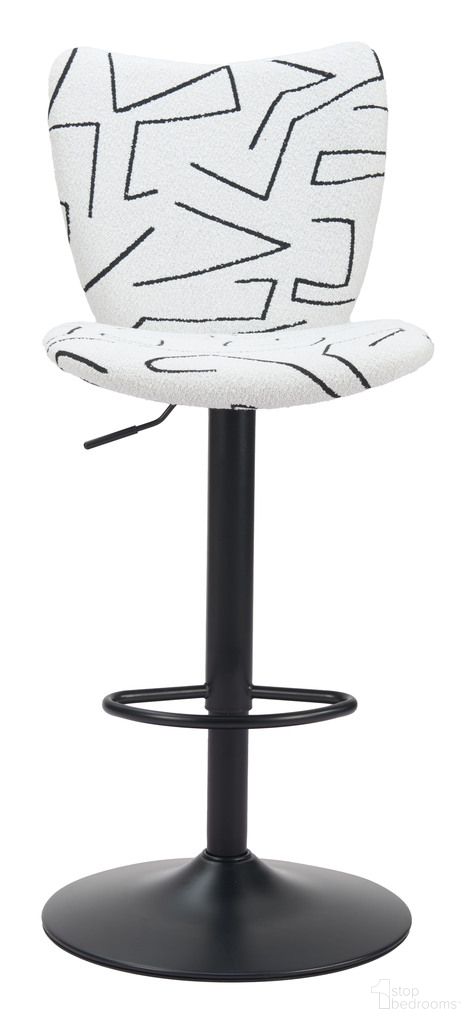 The appearance of Elevate Barstool Set of 2 In White designed by Zuo Modern in the modern / contemporary interior design. This white piece of furniture was selected by 1StopBedrooms from Elevate Collection to add a touch of cosiness and style into your home. Sku: 110286. Material: Polyester.