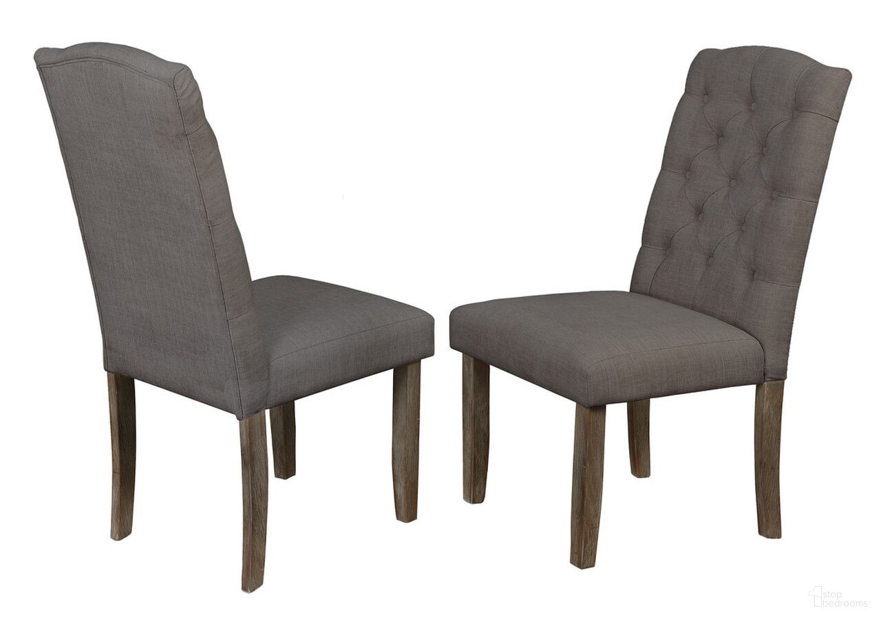 The appearance of Eliana Upholstered Dining Chairs Set of 2 In Gray Linen Fabric and Rustic Wood designed by Best Quality Furniture in the traditional interior design. This gray and rustic wood piece of furniture  was selected by 1StopBedrooms from Eliana Collection to add a touch of cosiness and style into your home. Sku: D300-SC. Material: Linen. Chair Type: Side Chair.