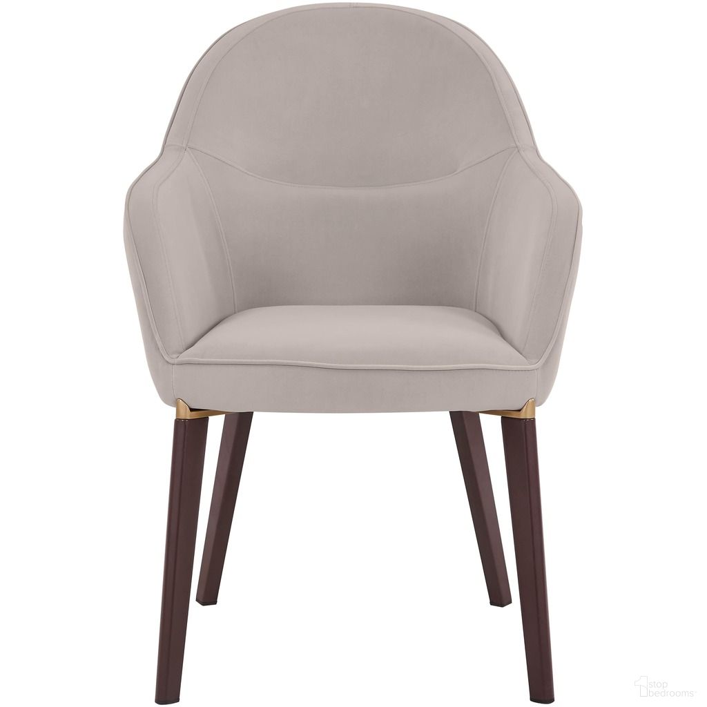The appearance of Elias Upholstered Dining Chair with Leather Velvet and Powder Coated Iron Legs In Light Grey designed by LeisureMod in the modern / contemporary interior design. This light grey piece of furniture was selected by 1StopBedrooms from Elias Collection to add a touch of cosiness and style into your home. Sku: EDC21LGR. Material: Velvet. Chair Type: Arm Chair.