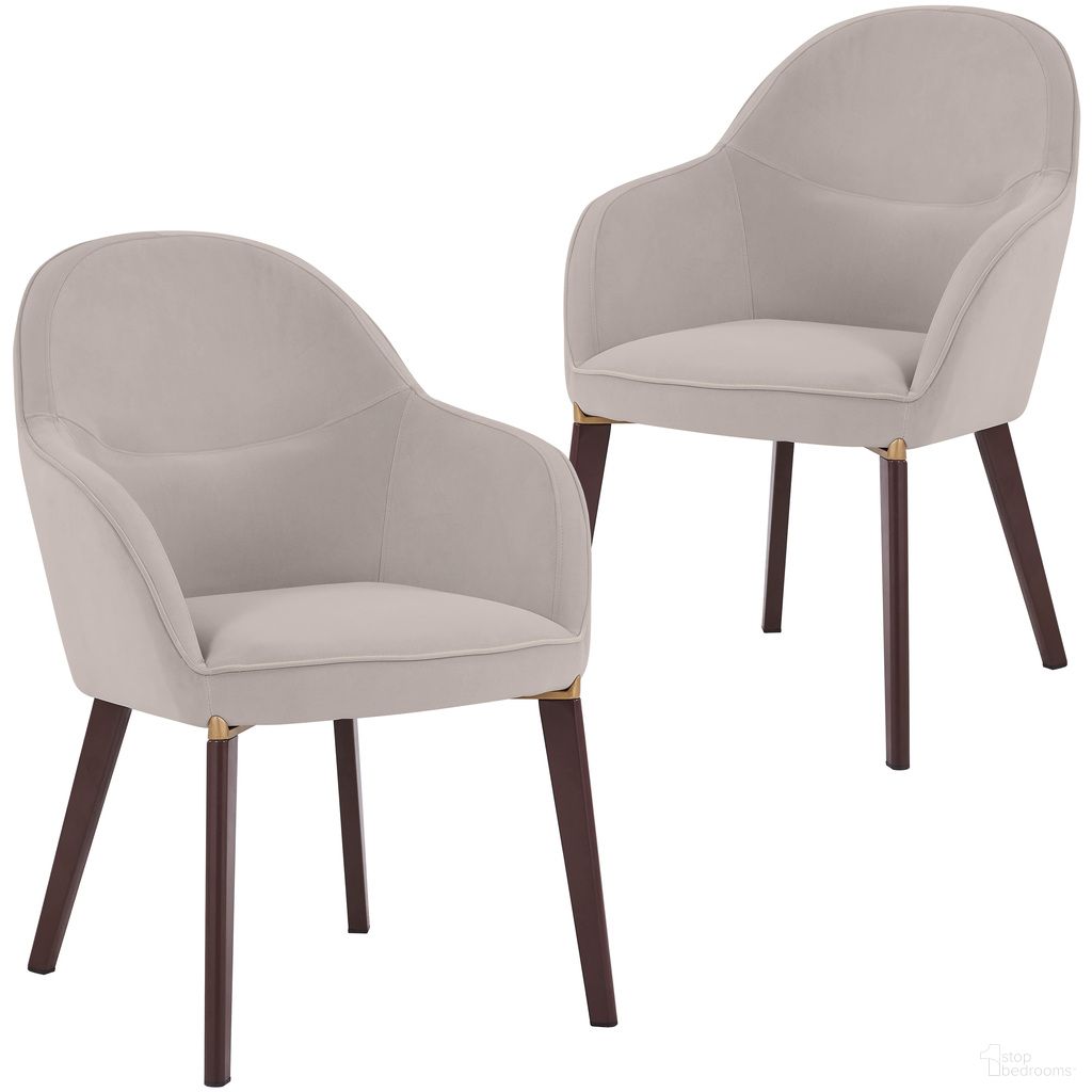 The appearance of Elias Upholstered Dining Chair with Leather Velvet and Powder Coated Iron Legs In Light Grey designed by LeisureMod in the modern / contemporary interior design. This light grey piece of furniture was selected by 1StopBedrooms from Elias Collection to add a touch of cosiness and style into your home. Sku: EDC21LGR-2. Material: Velvet. Chair Type: Arm Chair.