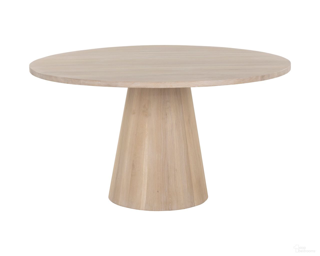 Elina 54 Inch Round Dining Table In Light Oak