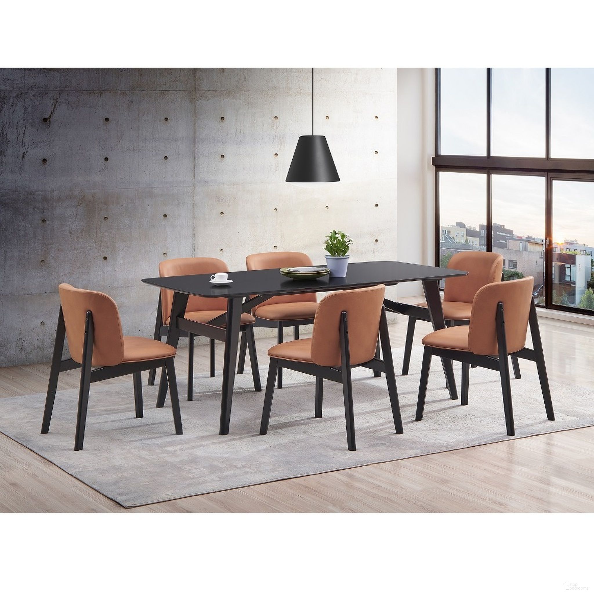 The appearance of Eliora Dining Room Set In Black designed by ACME in the modern / contemporary interior design. This black piece of furniture was selected by 1StopBedrooms from Eliora Collection to add a touch of cosiness and style into your home. Sku: DN02366;DN02367. Material: Wood. Table Top Shape: Rectangular. Size: 71".