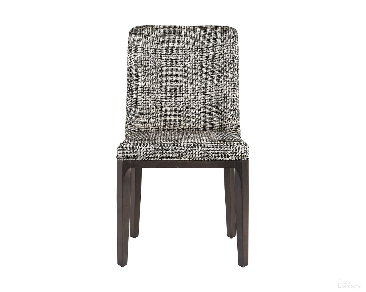 Elisa Dining Chair In Grey Oak and Naya Check Black