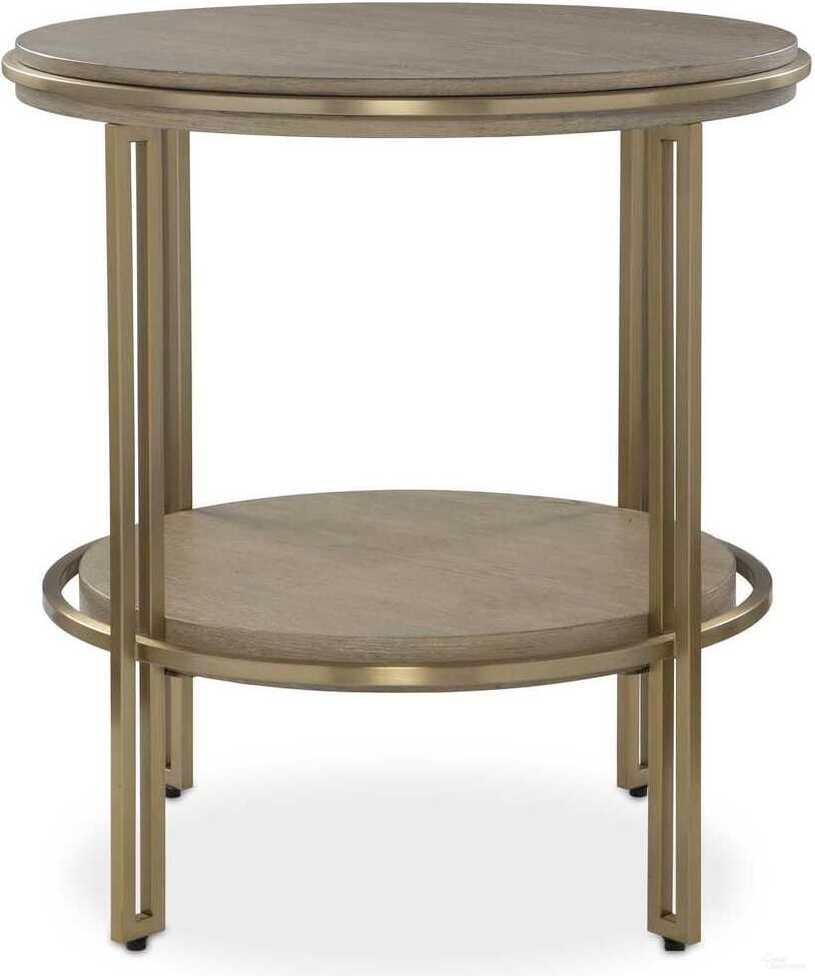 The appearance of Elise Round Brass Side Table In Woodtone designed by Uttermost in the modern / contemporary interior design. This woodtone piece of furniture  was selected by 1StopBedrooms from Elise Collection to add a touch of cosiness and style into your home. Sku: 25747. Material: Stainless Steel.