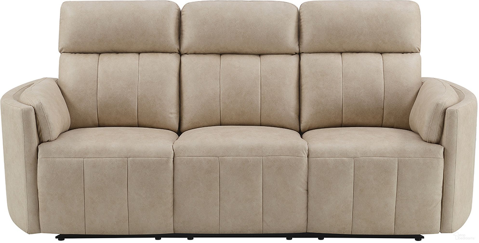 The appearance of Elison Motion Sofa In Dark Beige and Stone designed by ACME in the modern / contemporary interior design. This dark beige/stone piece of furniture  was selected by 1StopBedrooms from Elison Collection to add a touch of cosiness and style into your home. Sku: LV05400. Material: Wood.