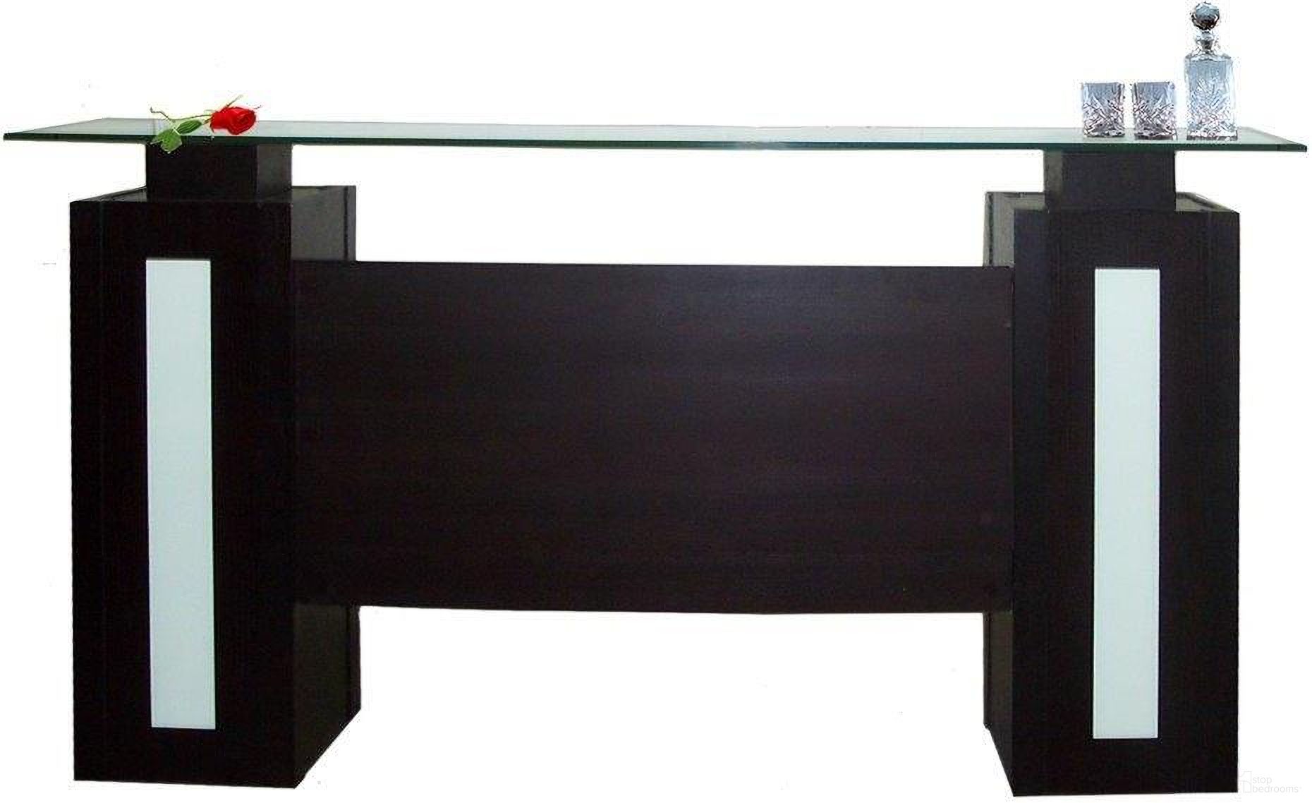 The appearance of Elite Bar Counter designed by Sharelle Furnishings in the  interior design. This wenge piece of furniture  was selected by 1StopBedrooms from Elite Collection to add a touch of cosiness and style into your home. Sku: ELITE-W-BARCOUNTER. Table Top Shape: Rectangular.