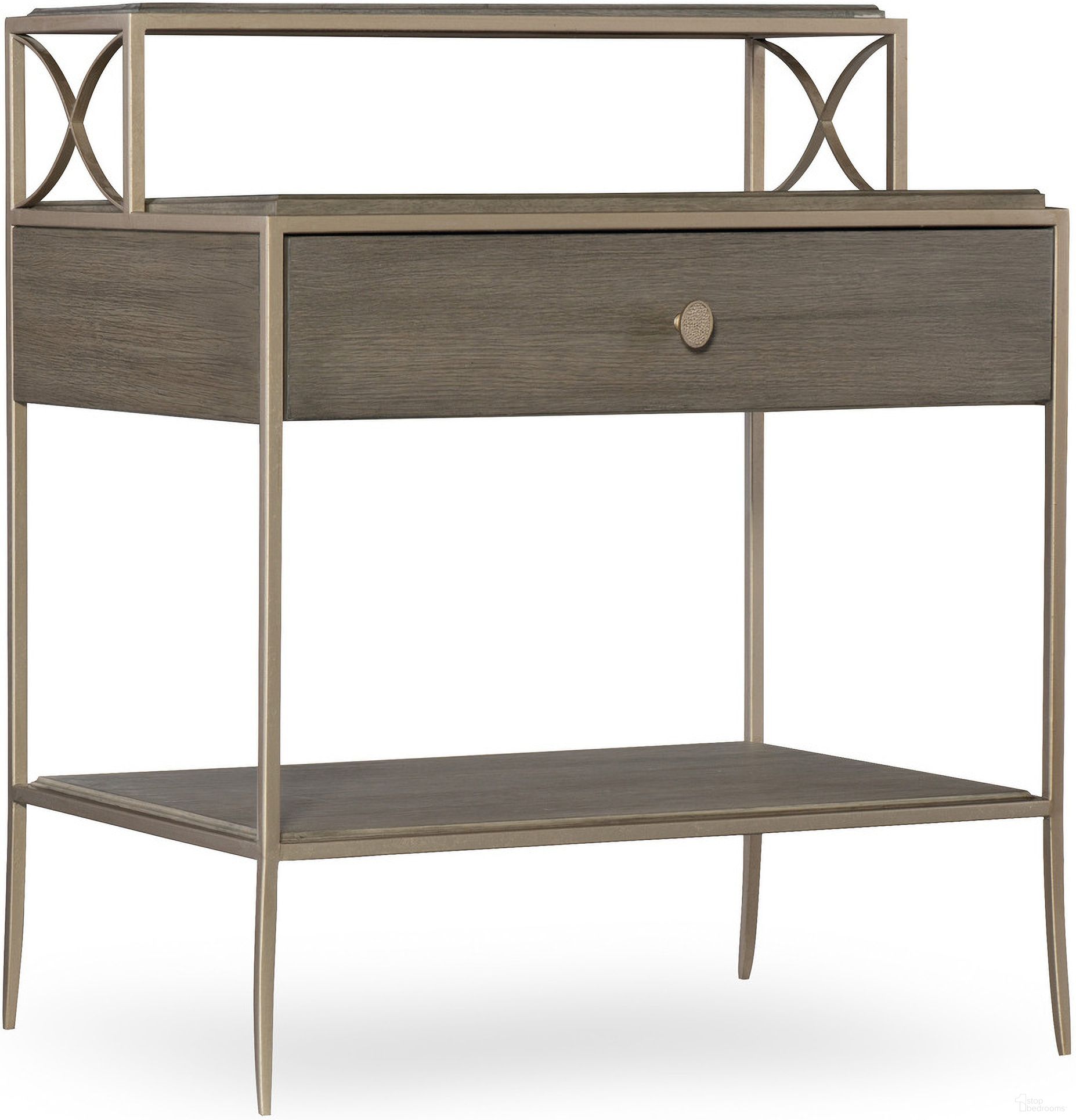 The appearance of Elixir Soft Dark Wood 1 Drawer Leg Nightstand designed by Hooker in the modern / contemporary interior design. This dark wood piece of furniture was selected by 1StopBedrooms from Elixir Collection to add a touch of cosiness and style into your home. Sku: 5990-90116-DKW. Material: Walnut Veneer.
