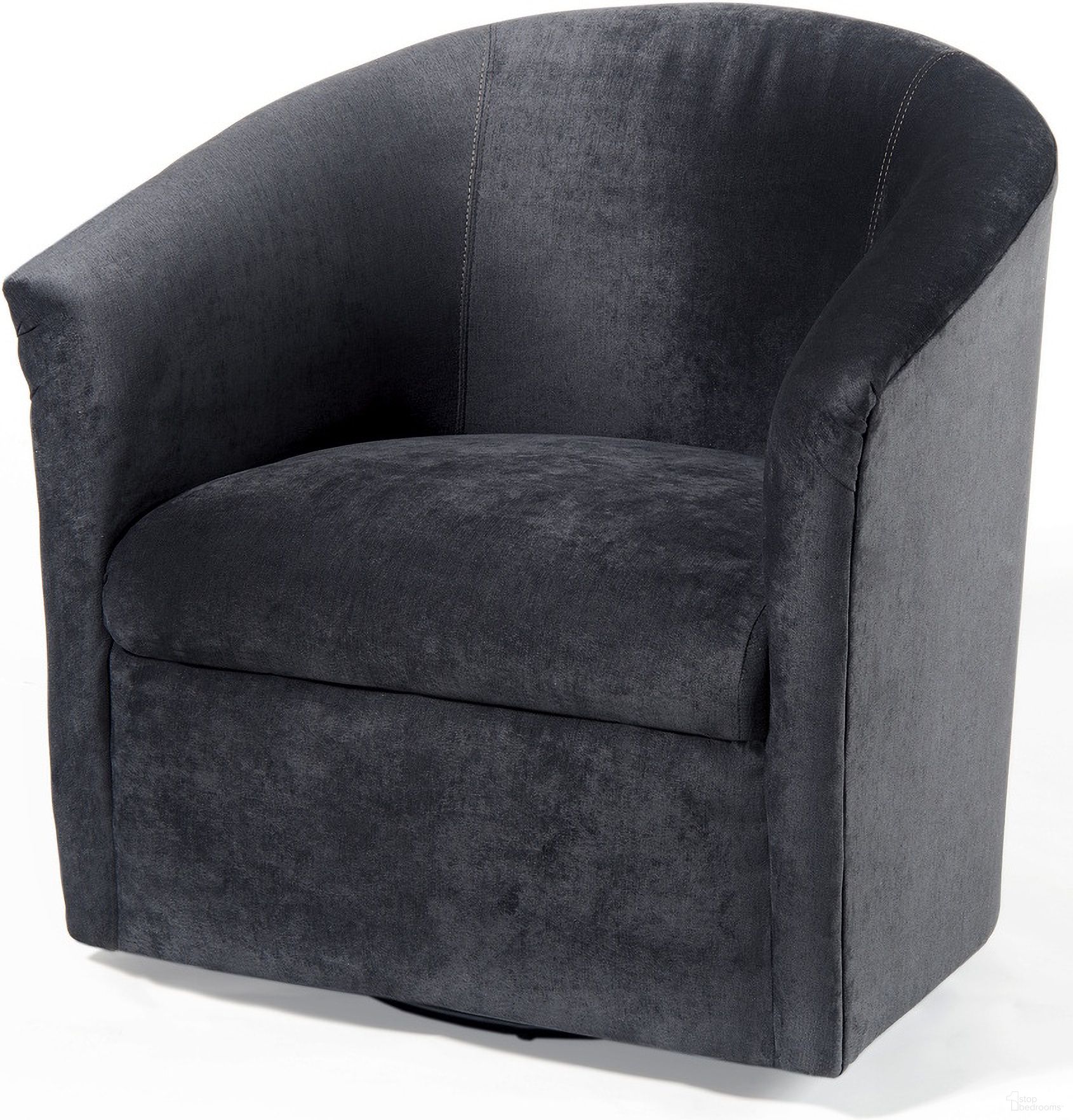 The appearance of Elizabeth Swivel Chair In Charcoal designed by Comfort Pointe in the transitional interior design. This charcoal piece of furniture was selected by 1StopBedrooms from Elizabeth Collection to add a touch of cosiness and style into your home. Sku: 2001-02. Material: Wood.