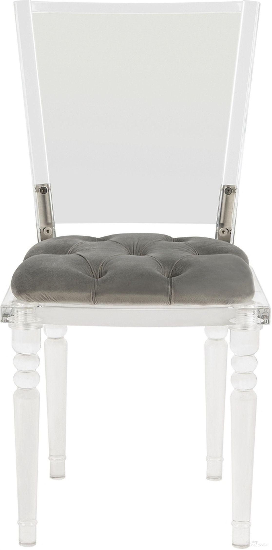 The appearance of Ella Acrylic Dining Chair In Clear And Black designed by Safavieh Couture in the modern / contemporary interior design. This black piece of furniture was selected by 1StopBedrooms from Ella Collection to add a touch of cosiness and style into your home. Sku: SFV3105A. Material: Acrylic. Chair Type: Side Chair.