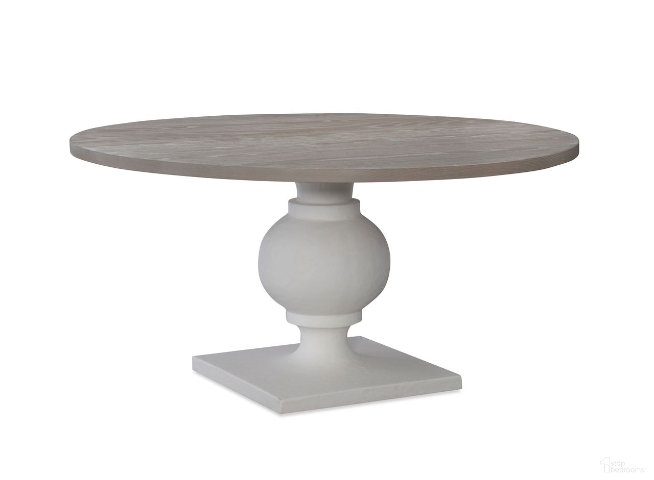 Ella Dining Table In Cerused Oak and White