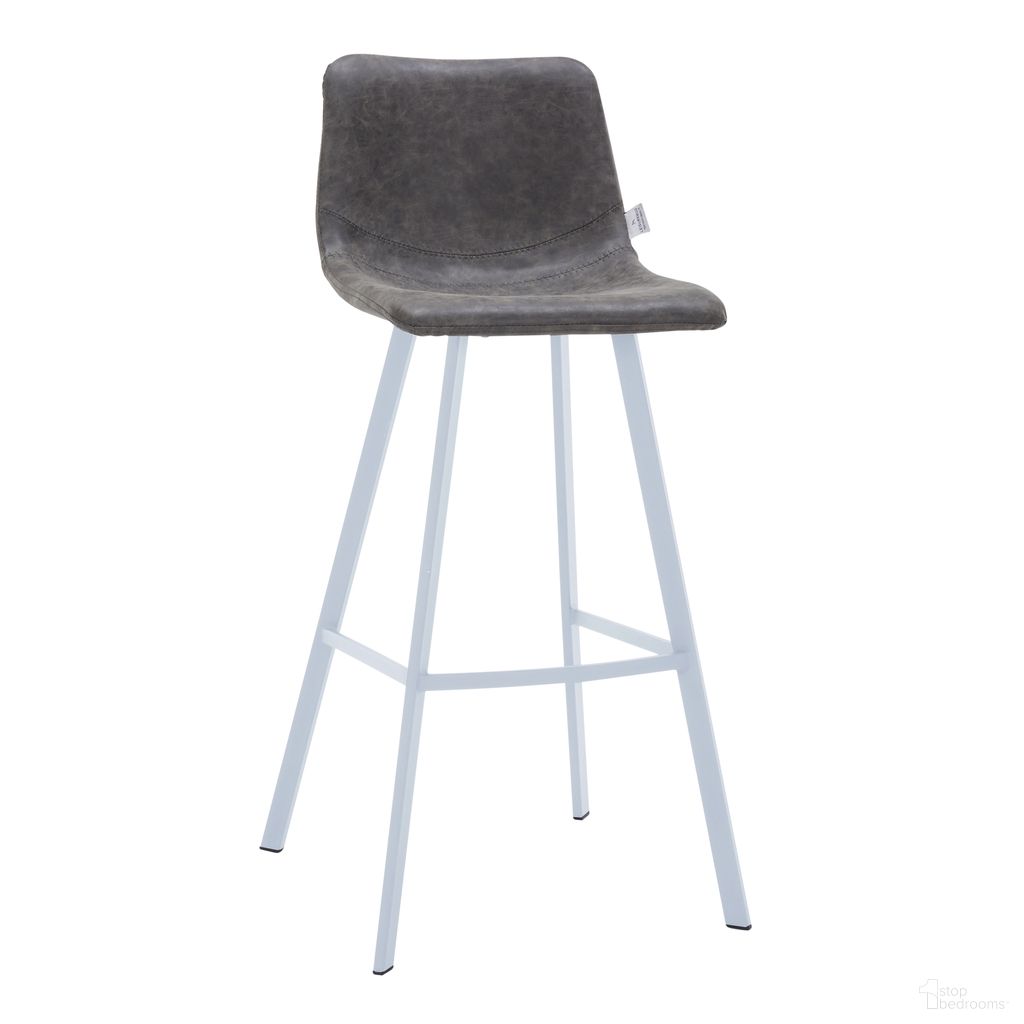 Elland Bar Stool In Grey and White Base