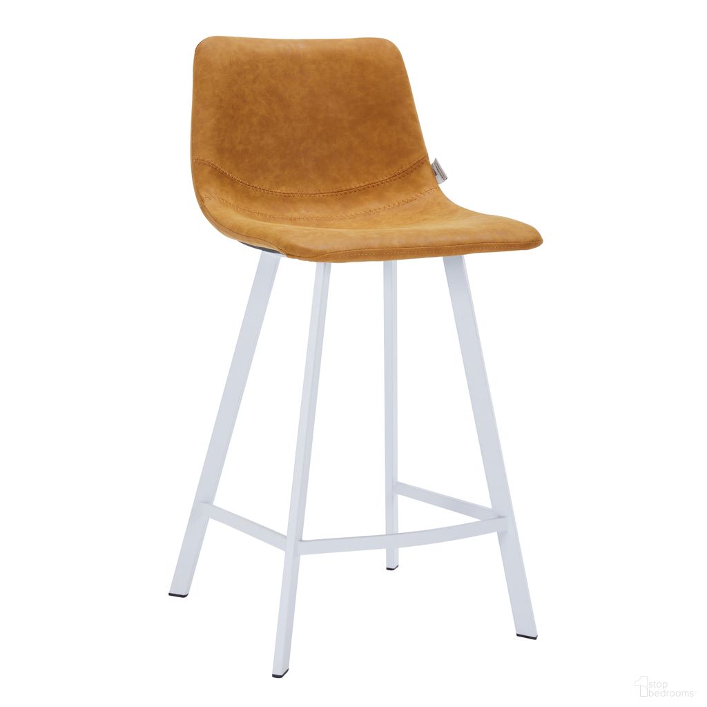 The appearance of Elland Counter Stool In Light Brownwhite Base designed by LeisureMod in the modern / contemporary interior design. This light brown piece of furniture was selected by 1StopBedrooms from Elland Collection to add a touch of cosiness and style into your home. Sku: ESW-24BR. Material: Leather.