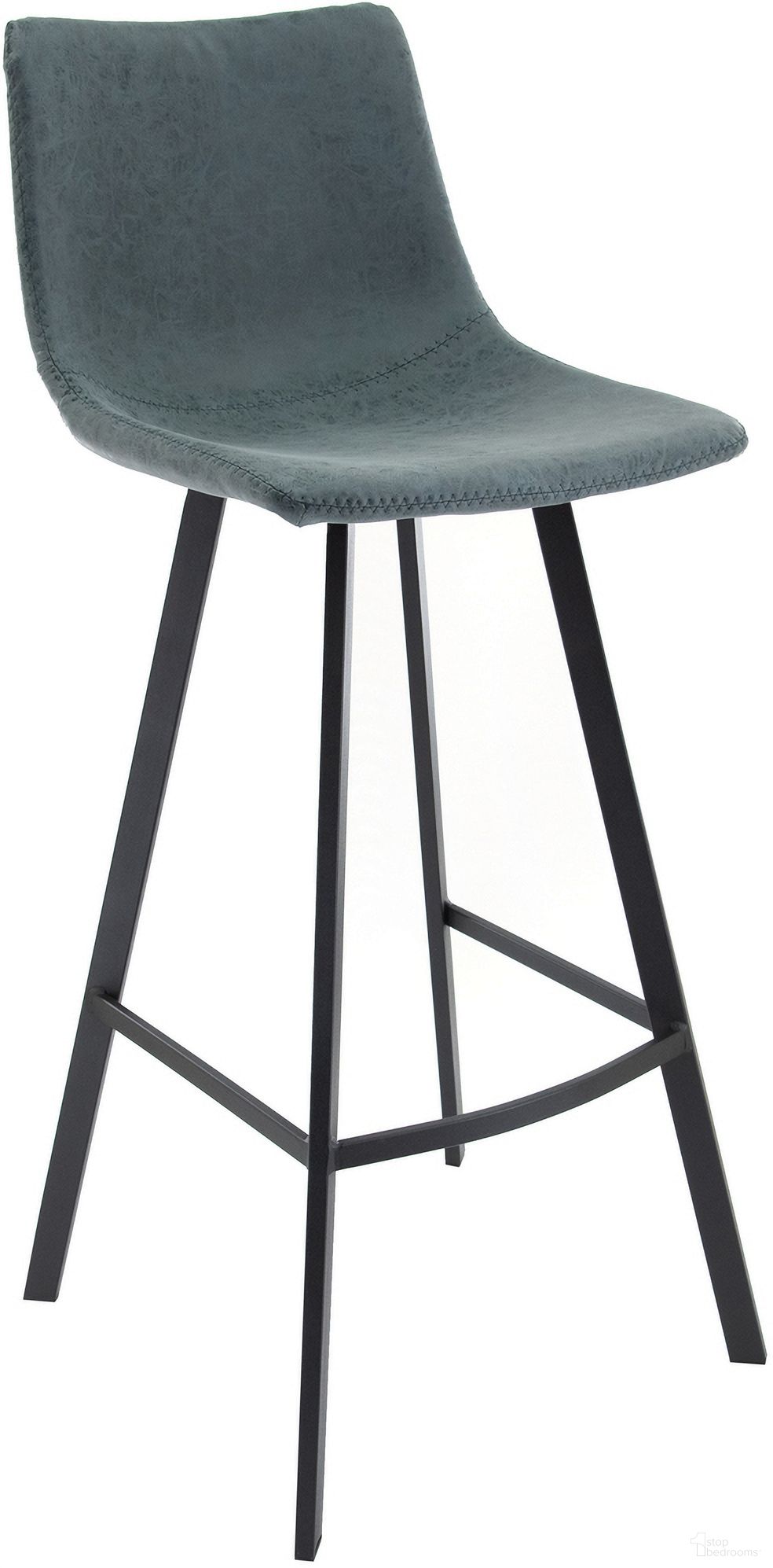 The appearance of Elland Upholstered Leather Barstool In Peacock Blue designed by LeisureMod in the modern / contemporary interior design. This blue piece of furniture was selected by 1StopBedrooms from Elland Collection to add a touch of cosiness and style into your home. Sku: ES29BU. Material: Faux Leather.