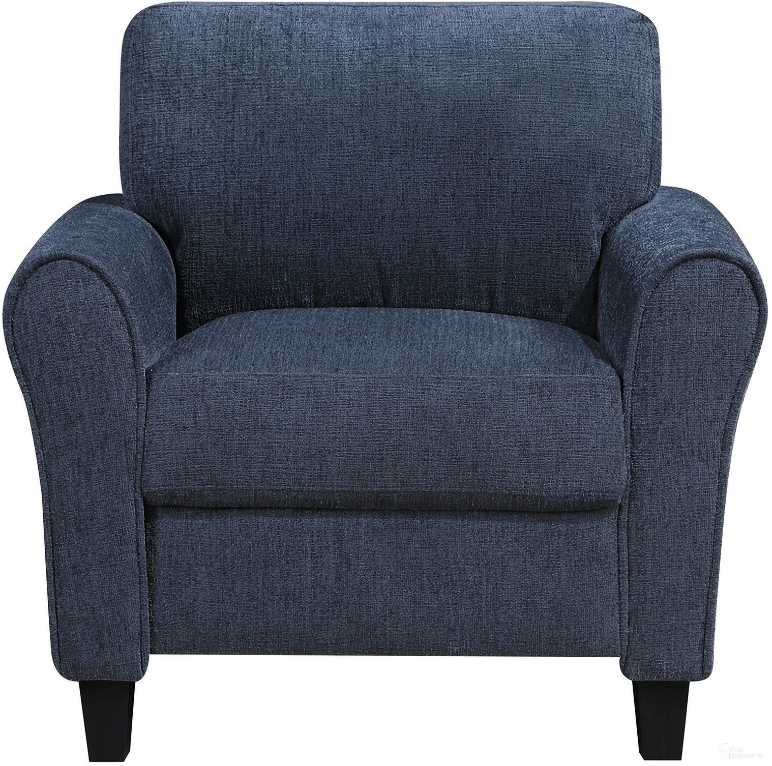 The appearance of Ellery Chair In Blue designed by Homelegance in the transitional interior design. This blue piece of furniture was selected by 1StopBedrooms from Ellery Collection to add a touch of cosiness and style into your home. Sku: 9209NFNV-1. Material: Chenille.