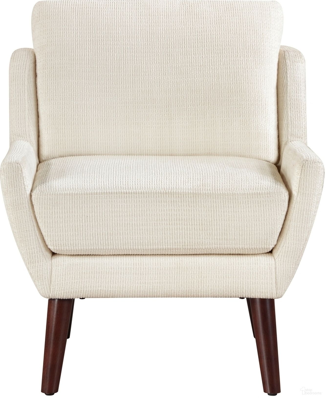 The appearance of Ellie Accent Chair In Beige designed by Homelegance in the transitional interior design. This beige piece of furniture  was selected by 1StopBedrooms from Ellie Collection to add a touch of cosiness and style into your home. Sku: 1029BE-1. Material: Chenille.