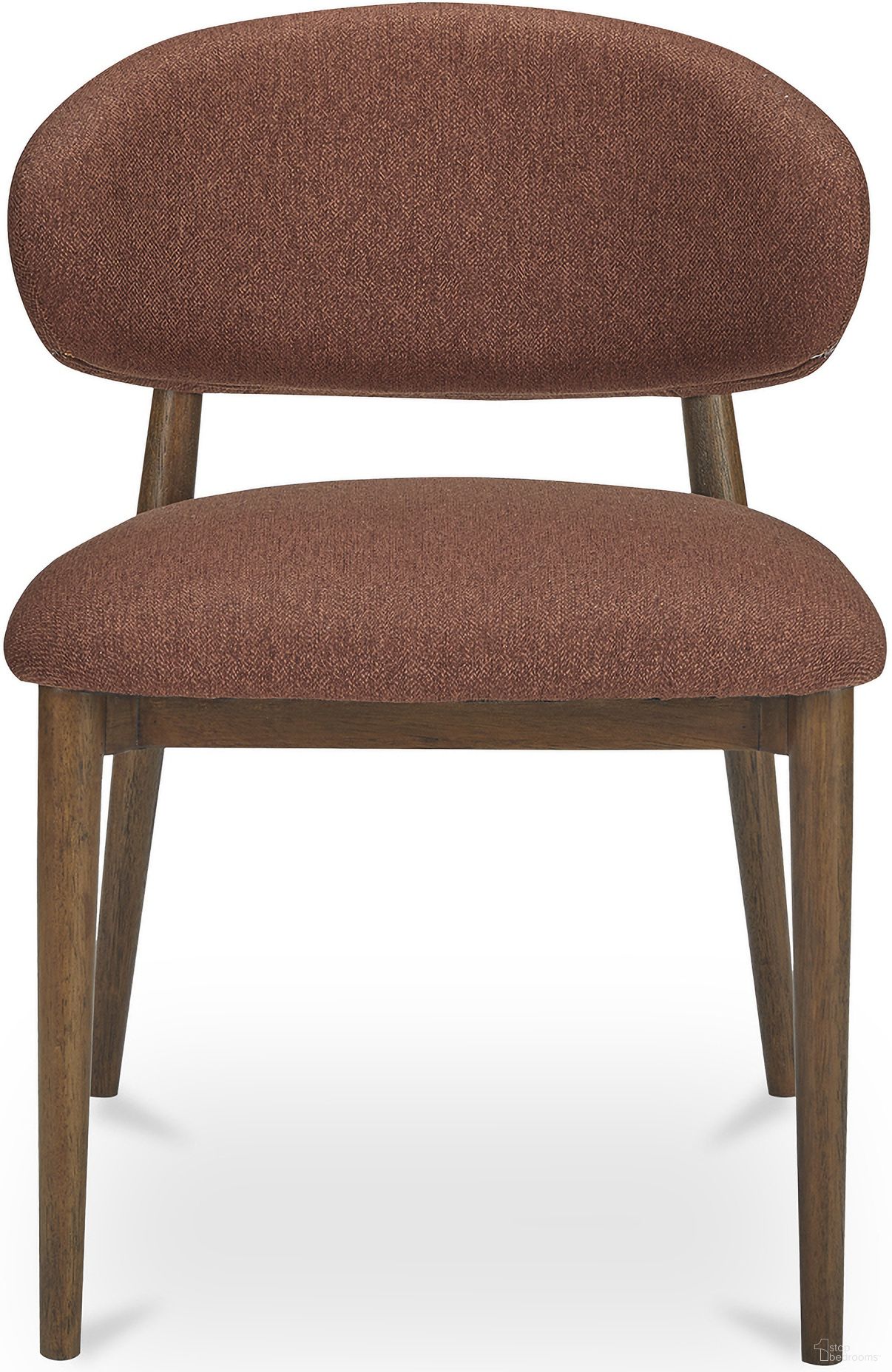 The appearance of Ellie Dining Chair In Rust designed by Moes Home in the transitional interior design. This rust piece of furniture was selected by 1StopBedrooms from Ellie Collection to add a touch of cosiness and style into your home. Sku: ME-1069-22. Material: Polyester. Chair Type: Side Chair.
